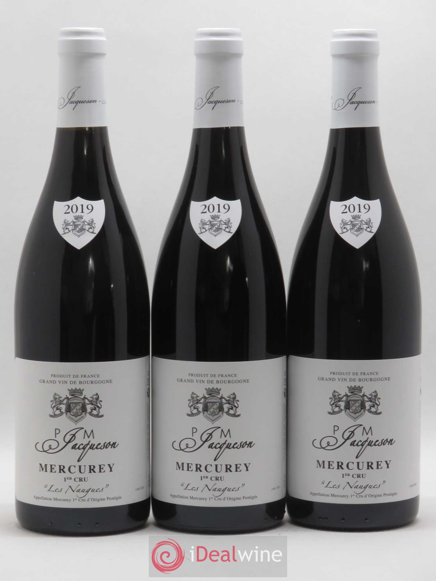 Mercurey 1er Cru Les Naugues Domaine Jacqueson 2019 - Posten von 3 Flaschen - 0