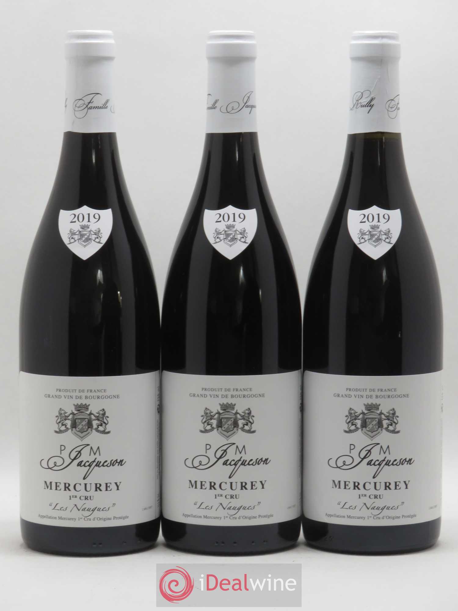 Mercurey 1er Cru Les Naugues Domaine Jacqueson 2019 - Posten von 3 Flaschen - 0