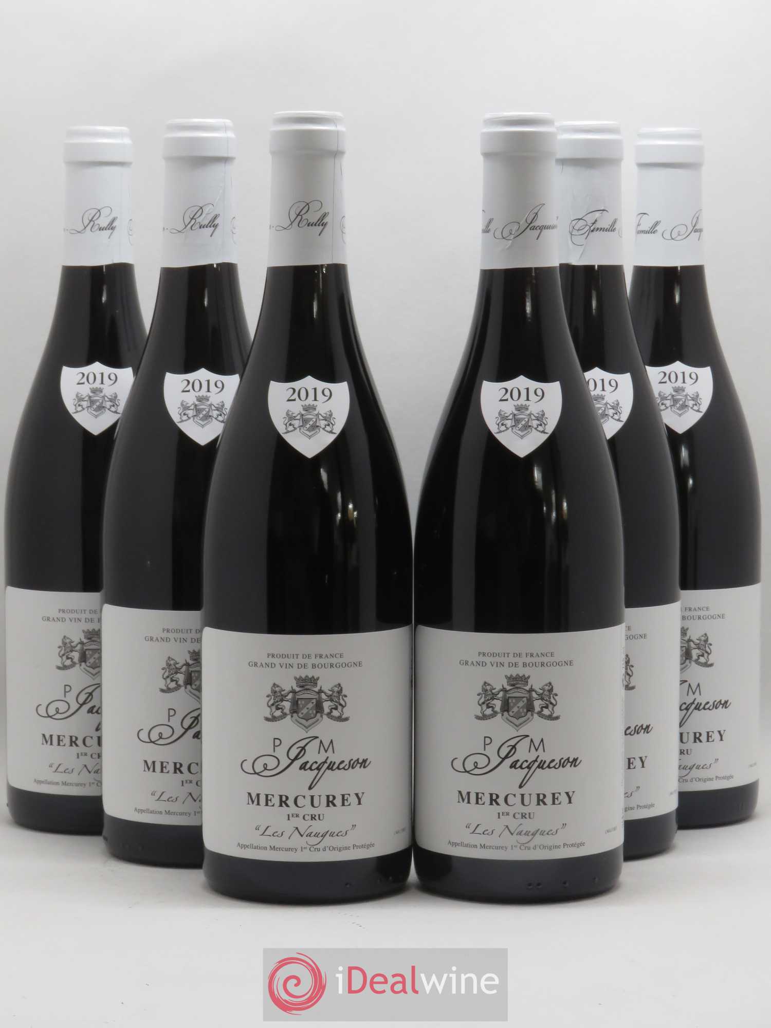 Mercurey 1er Cru Les Naugues Domaine Jacqueson 2019 - Posten von 6 Flaschen - 0
