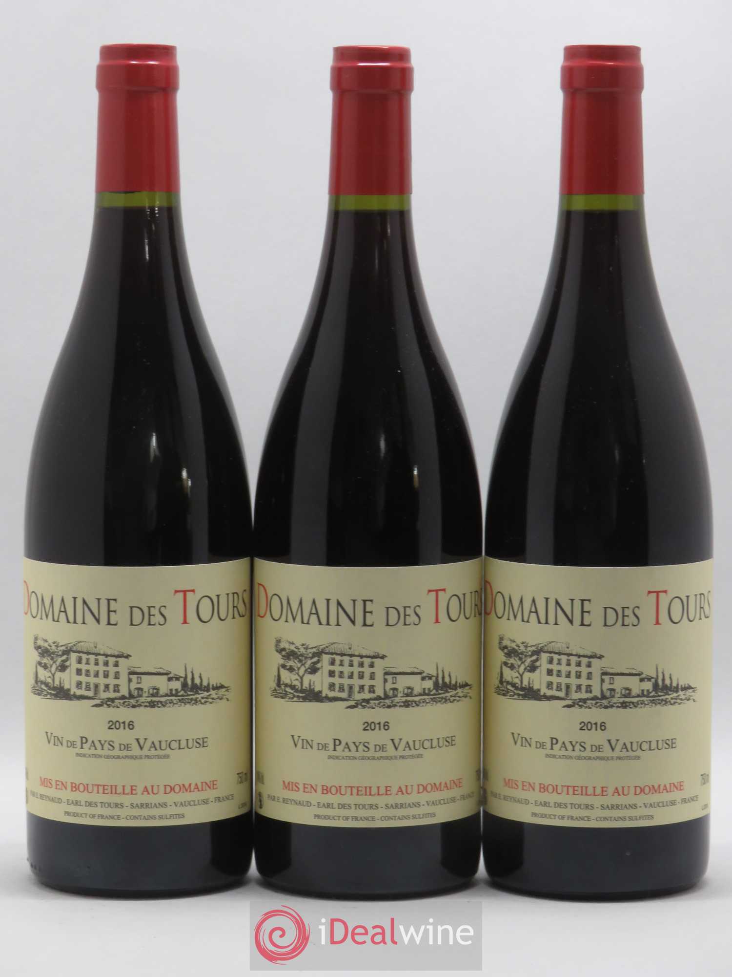 Vaucluse (Vin de Pays de Vaucluse) Domaine des Tours Emmanuel Reynaud 2016 - Lot de 3 bouteilles - 0