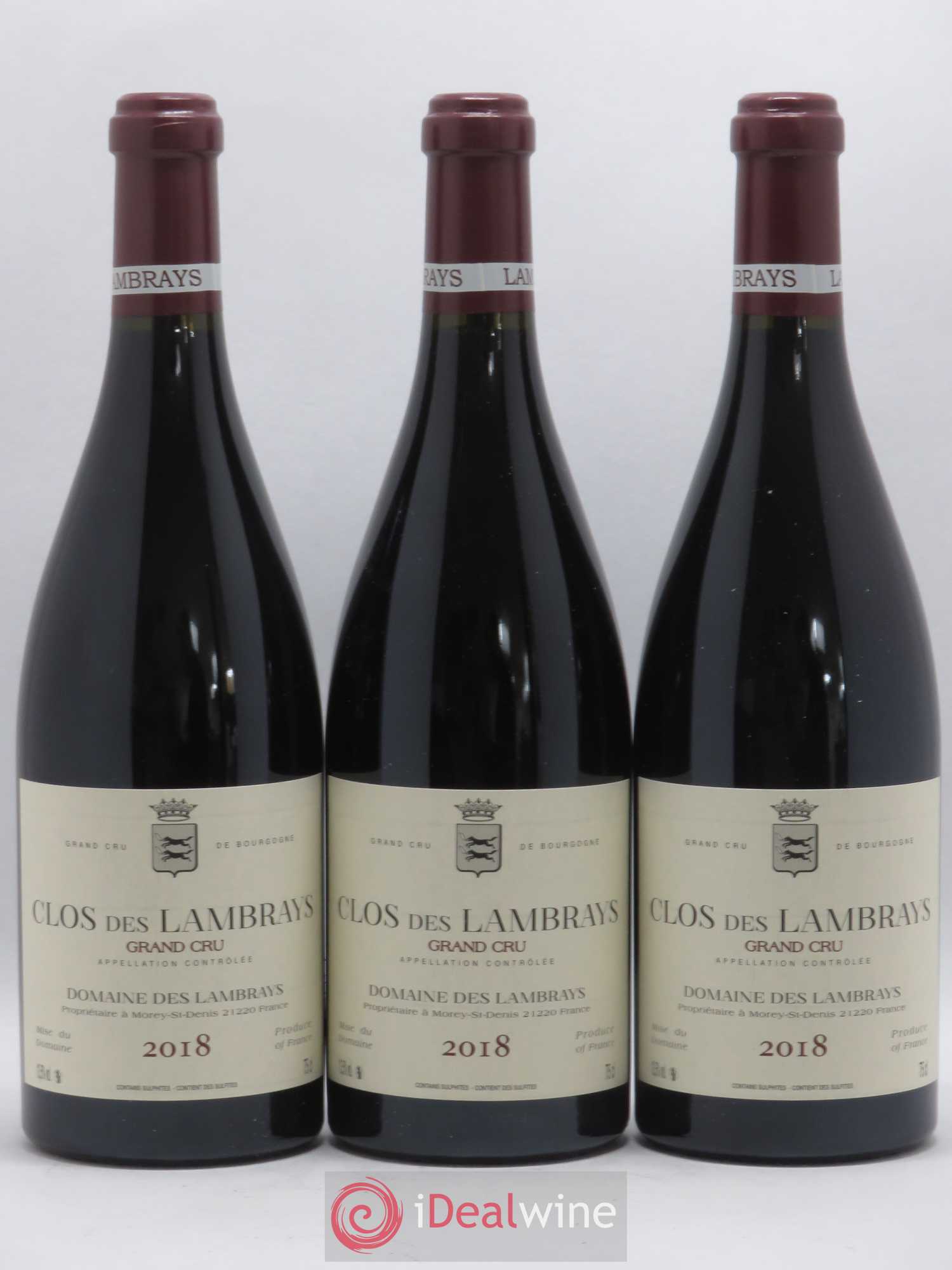 Clos des Lambrays Grand Cru Domaine des Lambrays 2018 - Lot de 3 bouteilles - 0