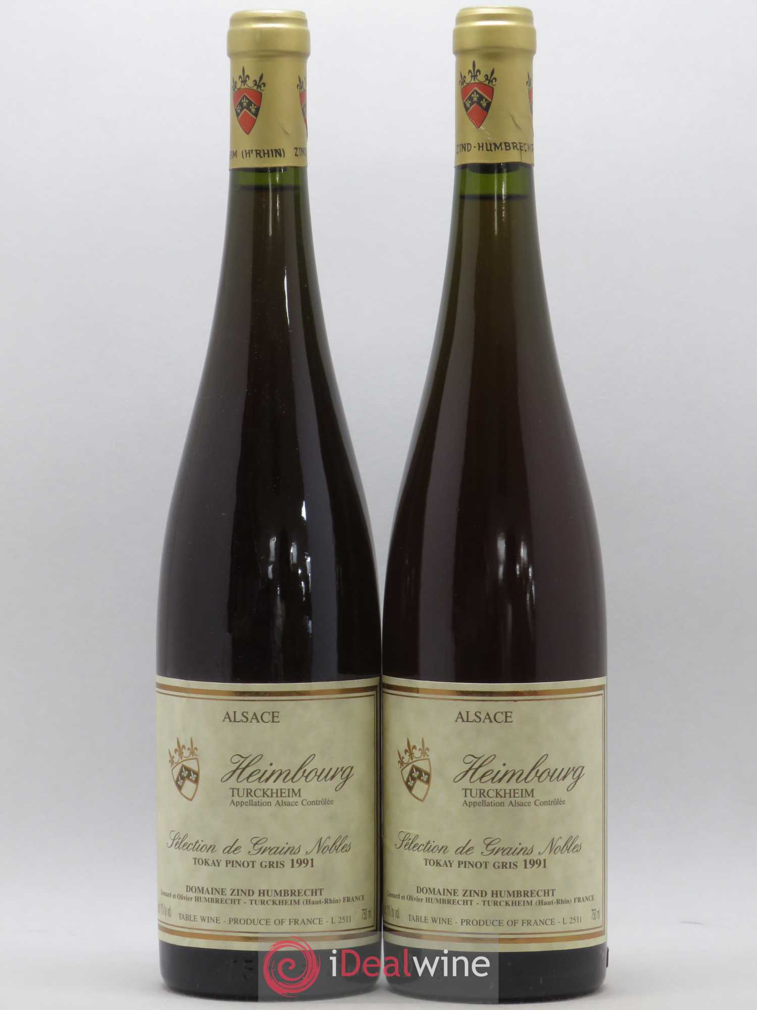 Pinot Gris (Tokay) Sélection de Grains Nobles Heimbourg Zind-Humbrecht 1991 - Lotto di 2 bottiglie - 0