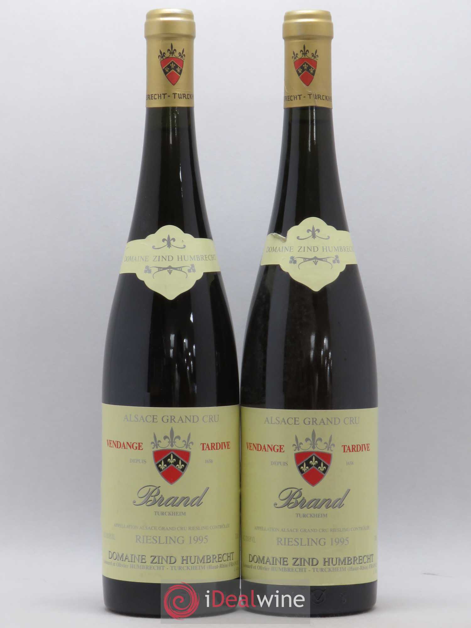 Alsace Riesling Grand Cru Brand Vendanges Tardives Zind-Humbrecht (Domaine) 1995 - Lot de 2 bouteilles - 0