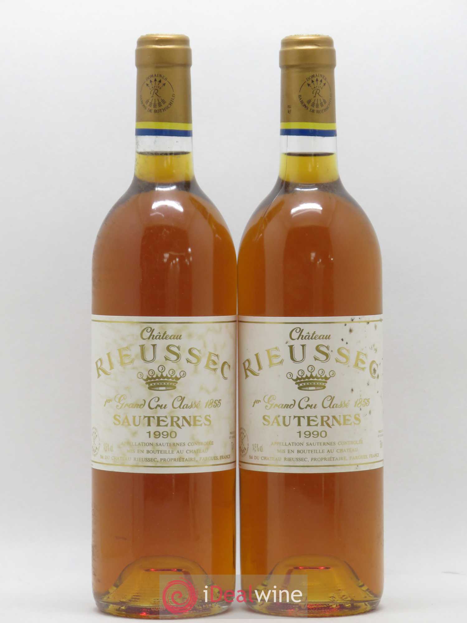 Château Rieussec 1er Grand Cru Classé 1990 - Lotto di 2 bottiglie - 0