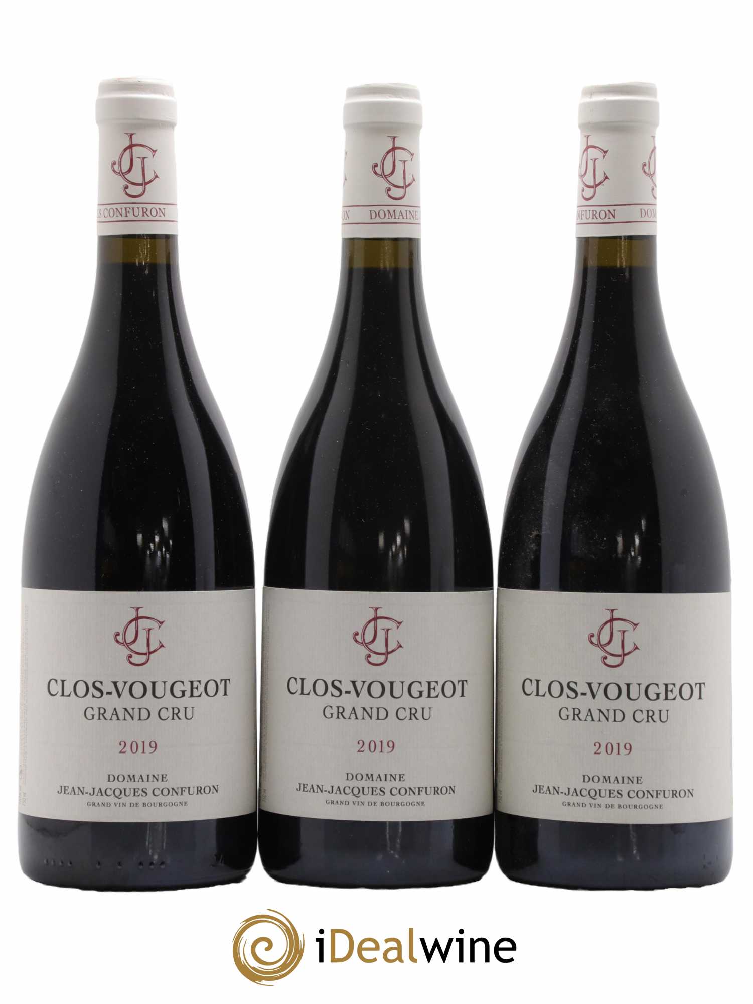 Clos de Vougeot Grand Cru Jean-Jacques Confuron 2019 - Lot of 3 bottles - 0