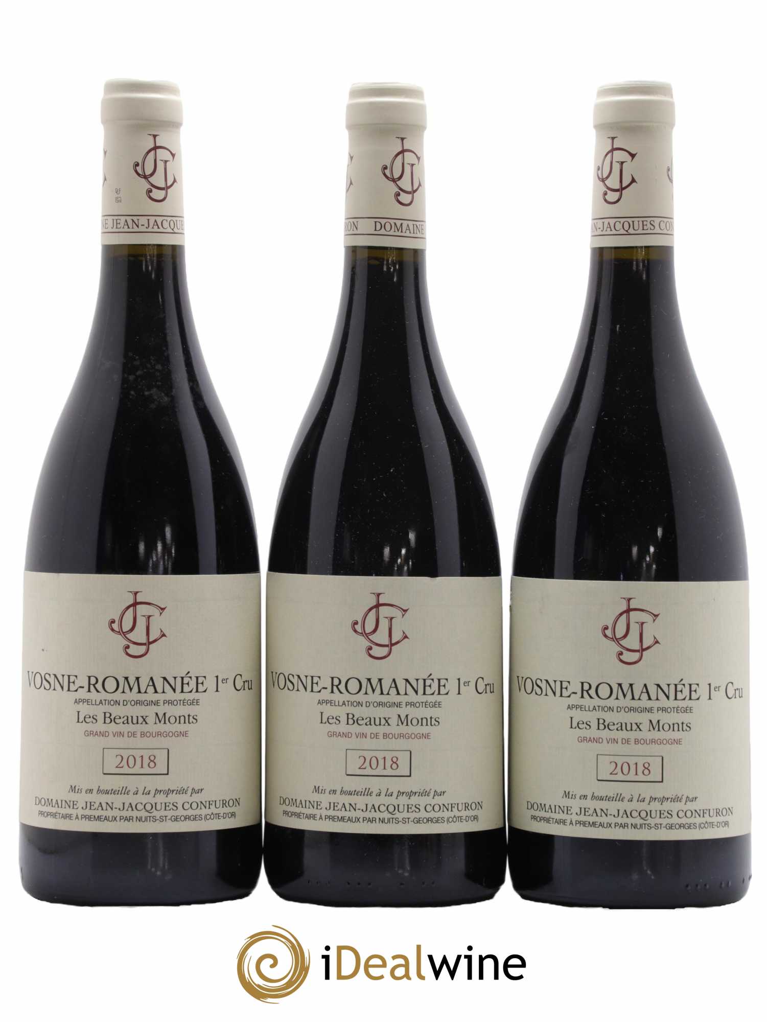 Vosne-Romanée 1er Cru Les Beaux Monts Jean-Jacques Confuron 2018 - Lot de 3 bouteilles - 0