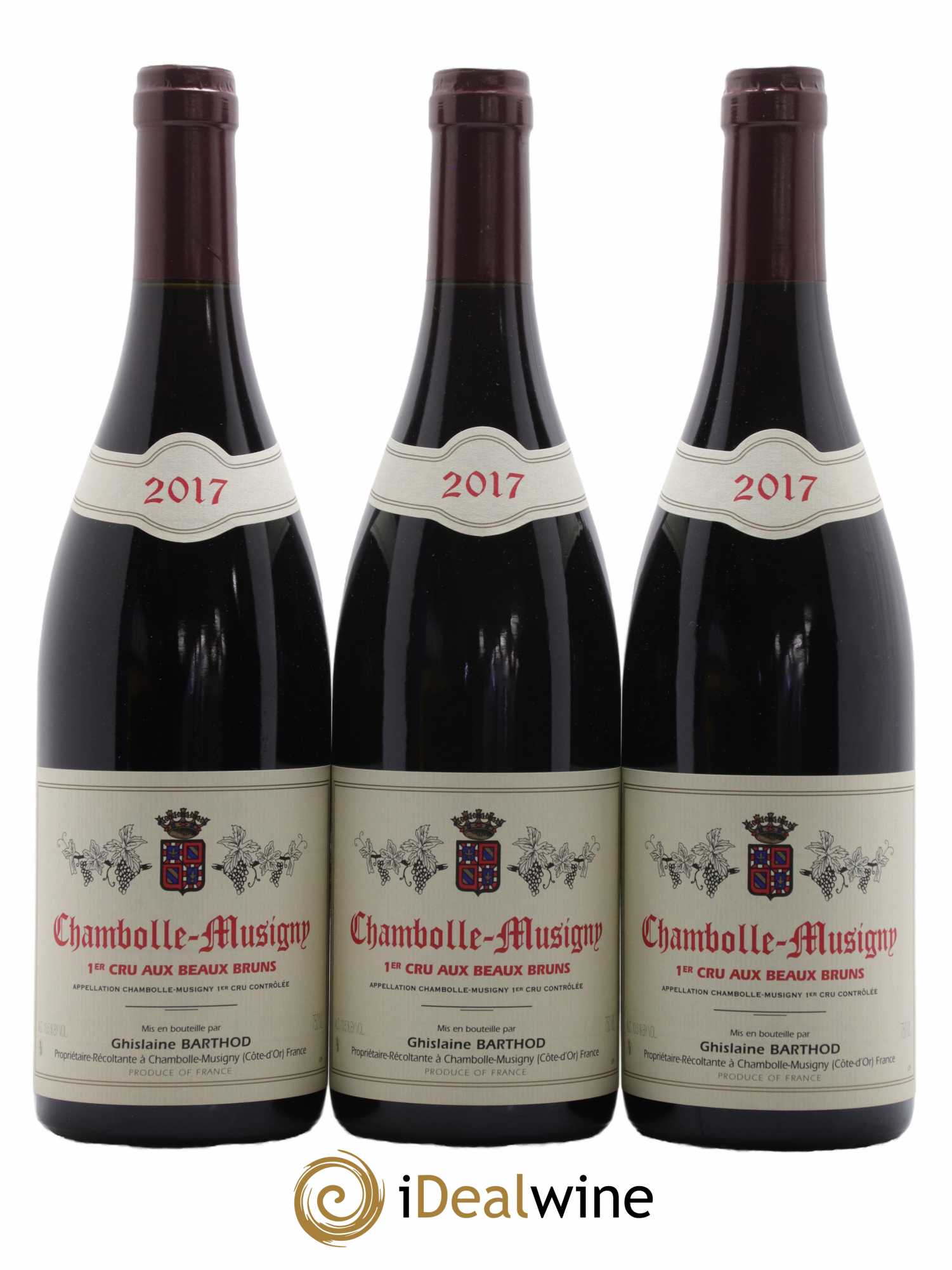 Chambolle-Musigny 1er Cru Aux Beaux Bruns Ghislaine Barthod 2017 - Lot de 3 bouteilles - 0
