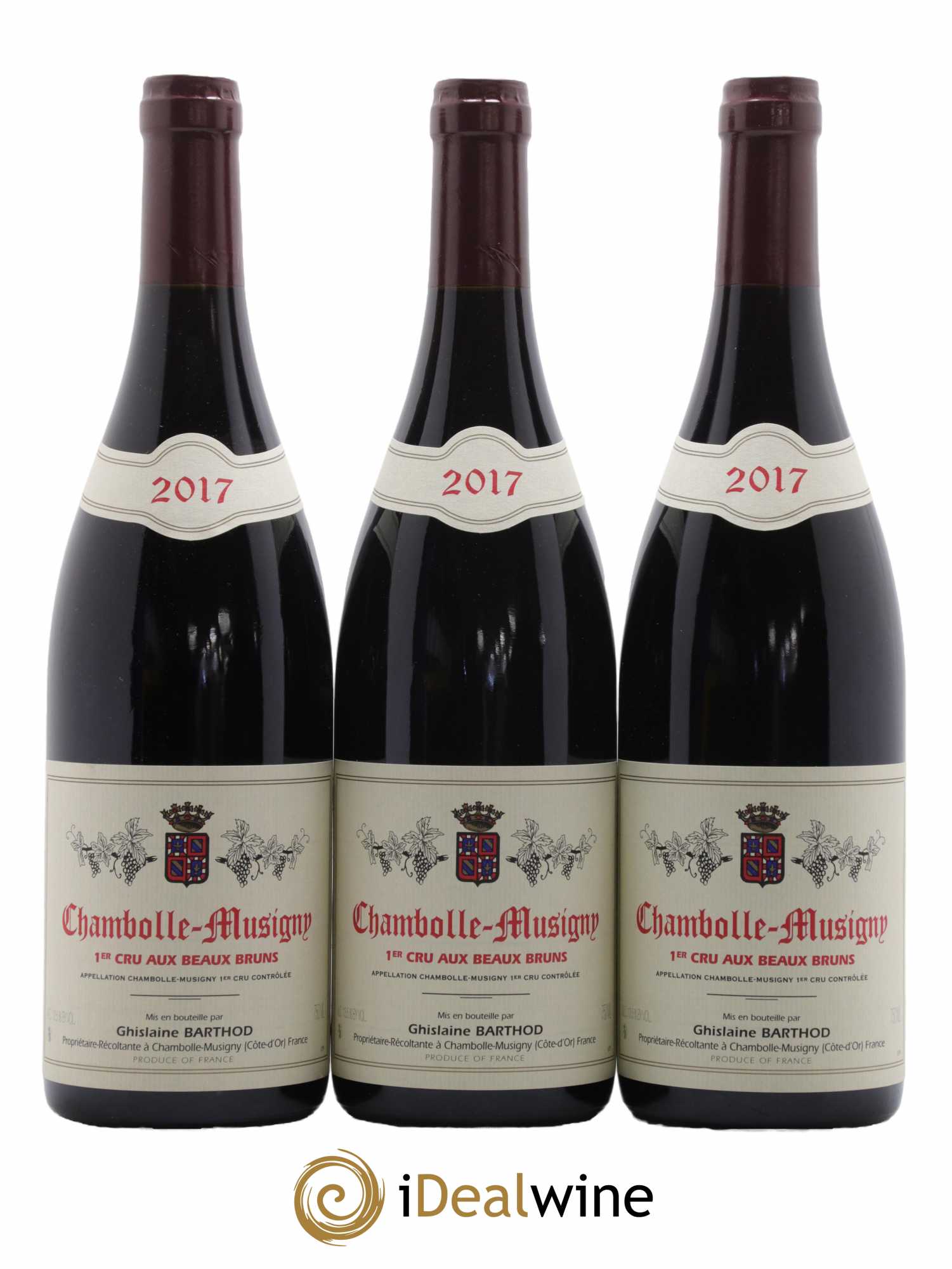 Chambolle-Musigny 1er Cru Aux Beaux Bruns Ghislaine Barthod 2017 - Lot de 3 bouteilles - 0