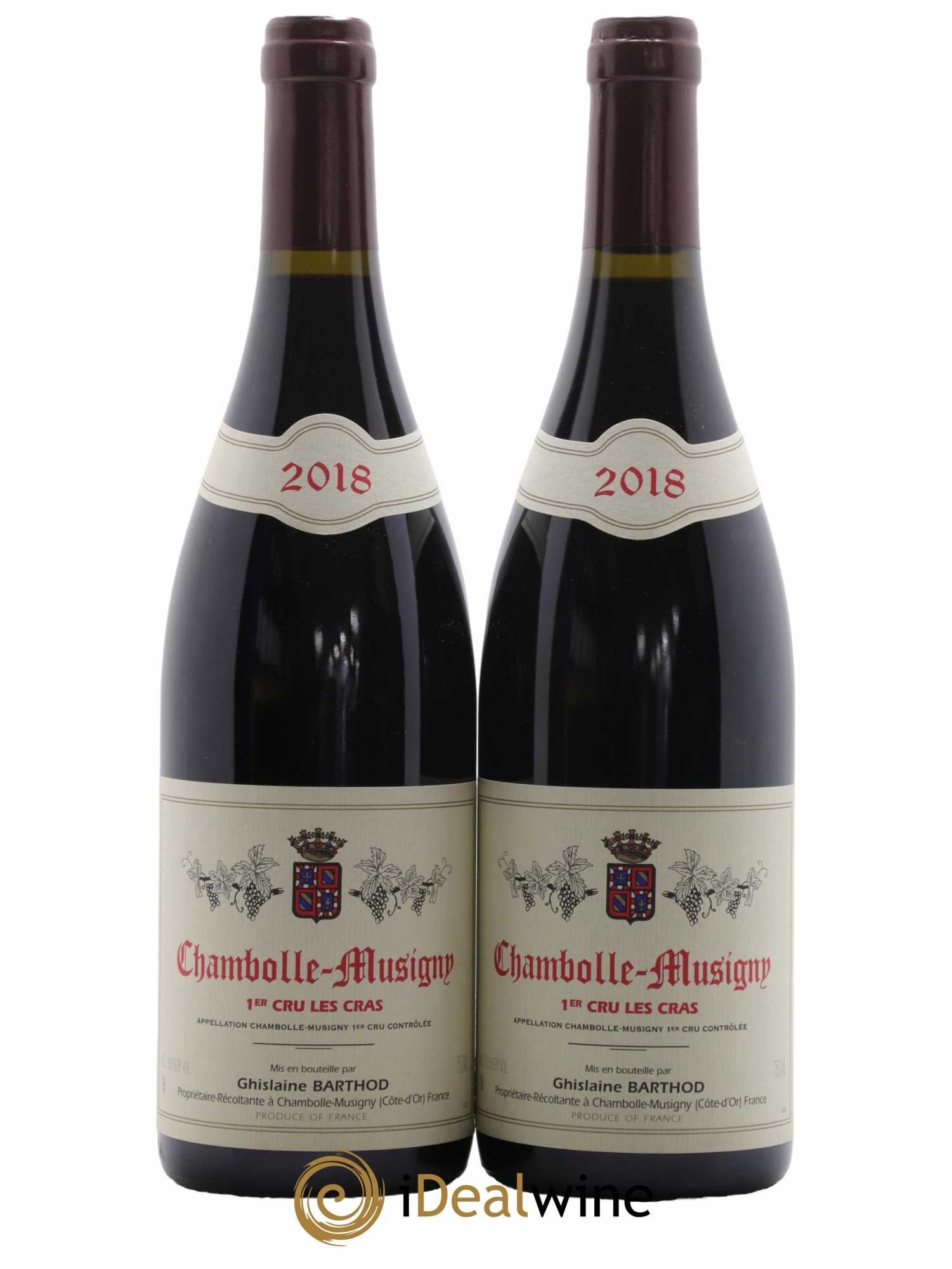 Chambolle-Musigny 1er Cru Les Cras Ghislaine Barthod 2018 - Lot de 2 bouteilles - 0