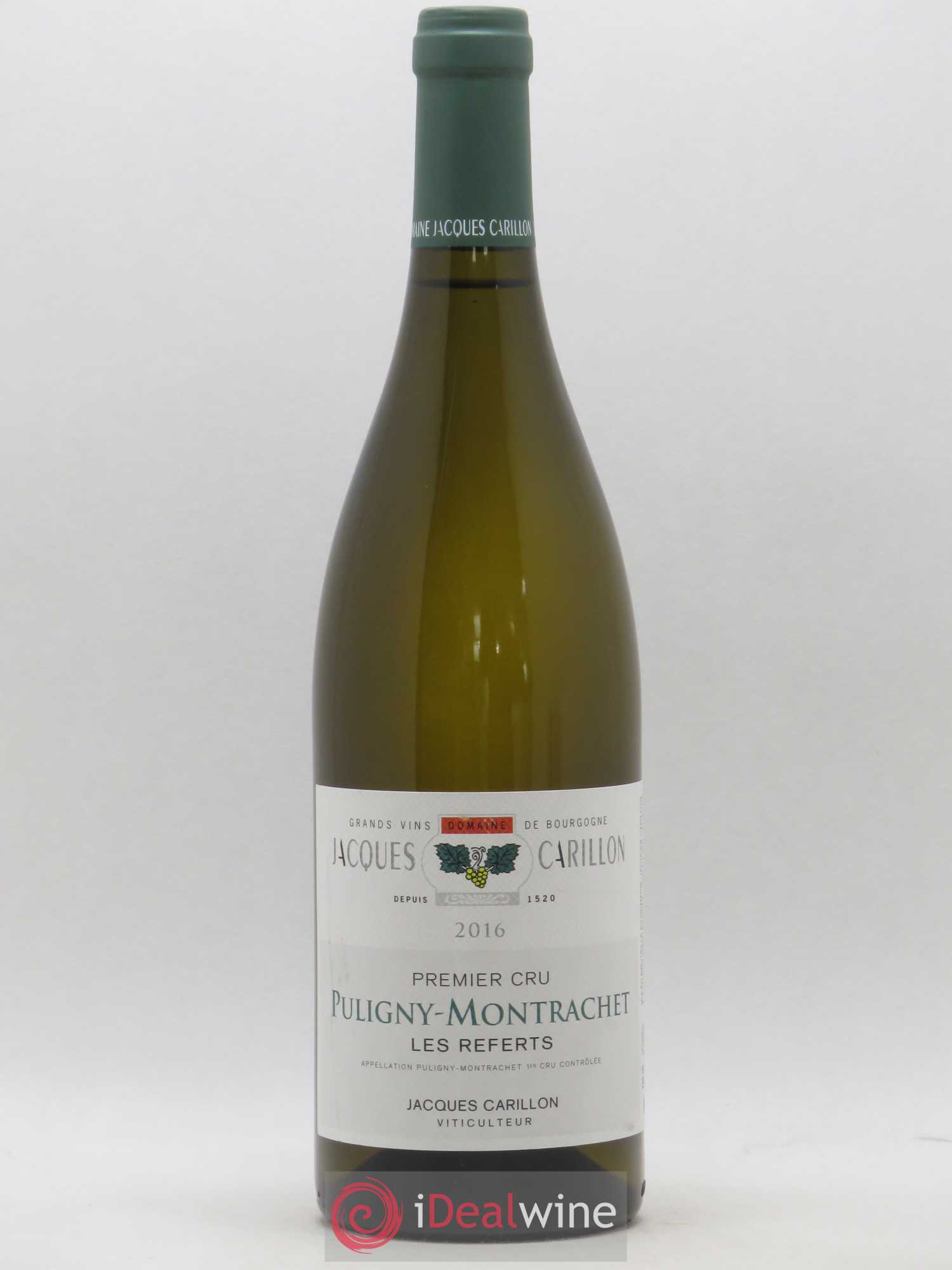 Puligny-Montrachet 1er Cru Les Referts Jacques Carillon (Domaine) 2016 - Lot de 1 bouteille - 0
