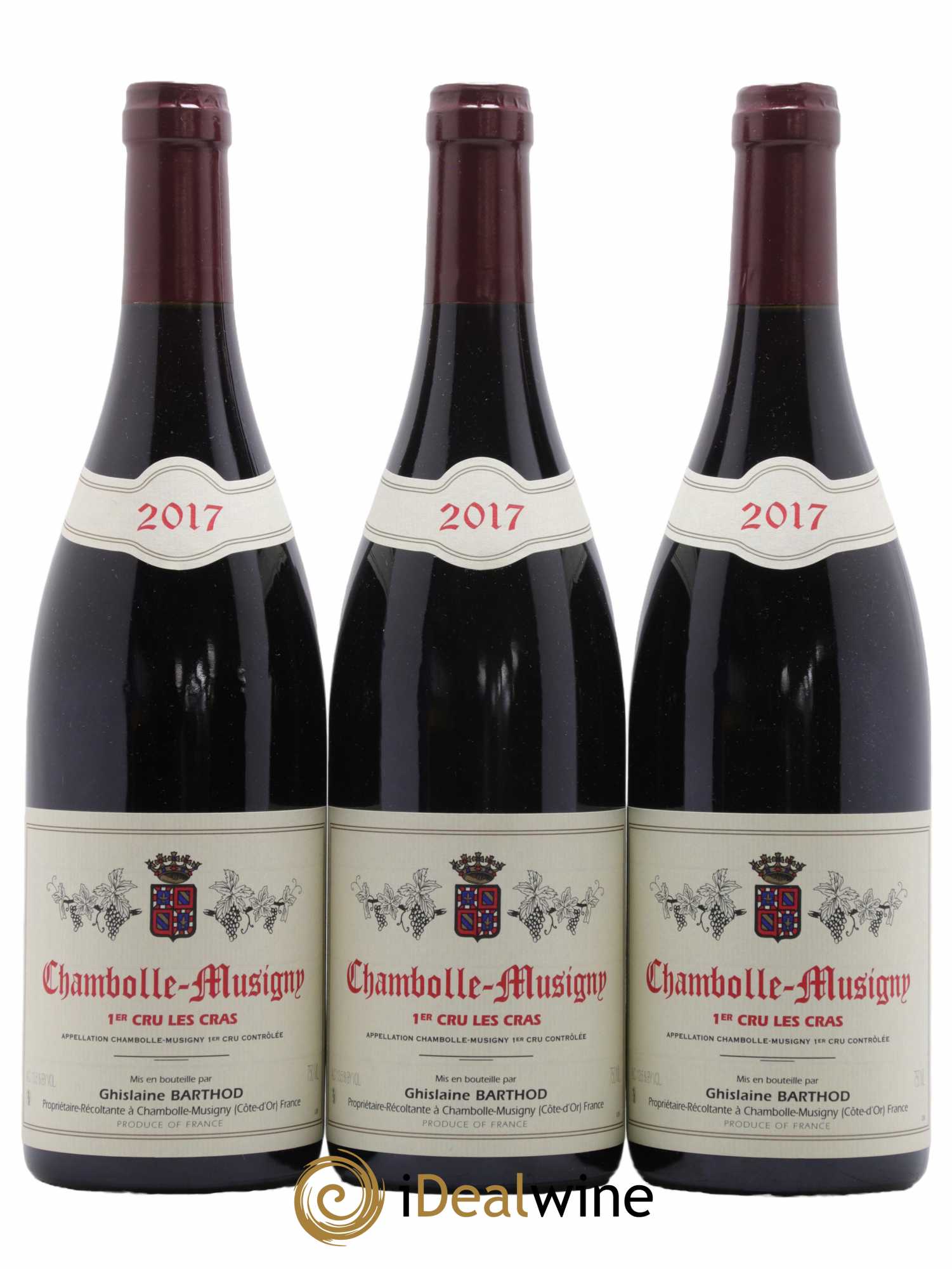 Chambolle-Musigny 1er Cru Les Cras Ghislaine Barthod 2017 - Lot de 3 bouteilles - 0