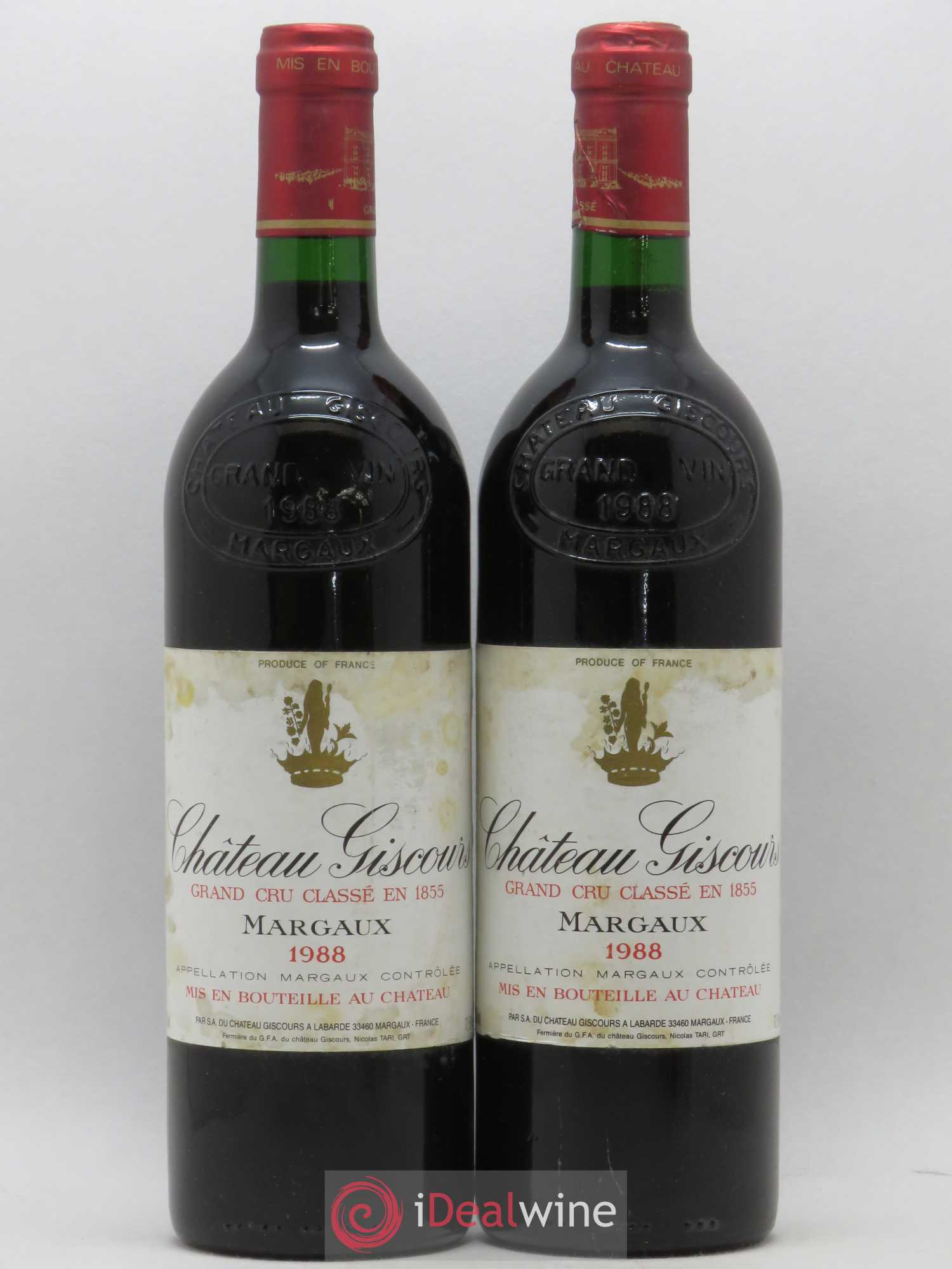 Château Giscours 3ème Grand Cru Classé 1988 - Lot de 2 bouteilles - 0