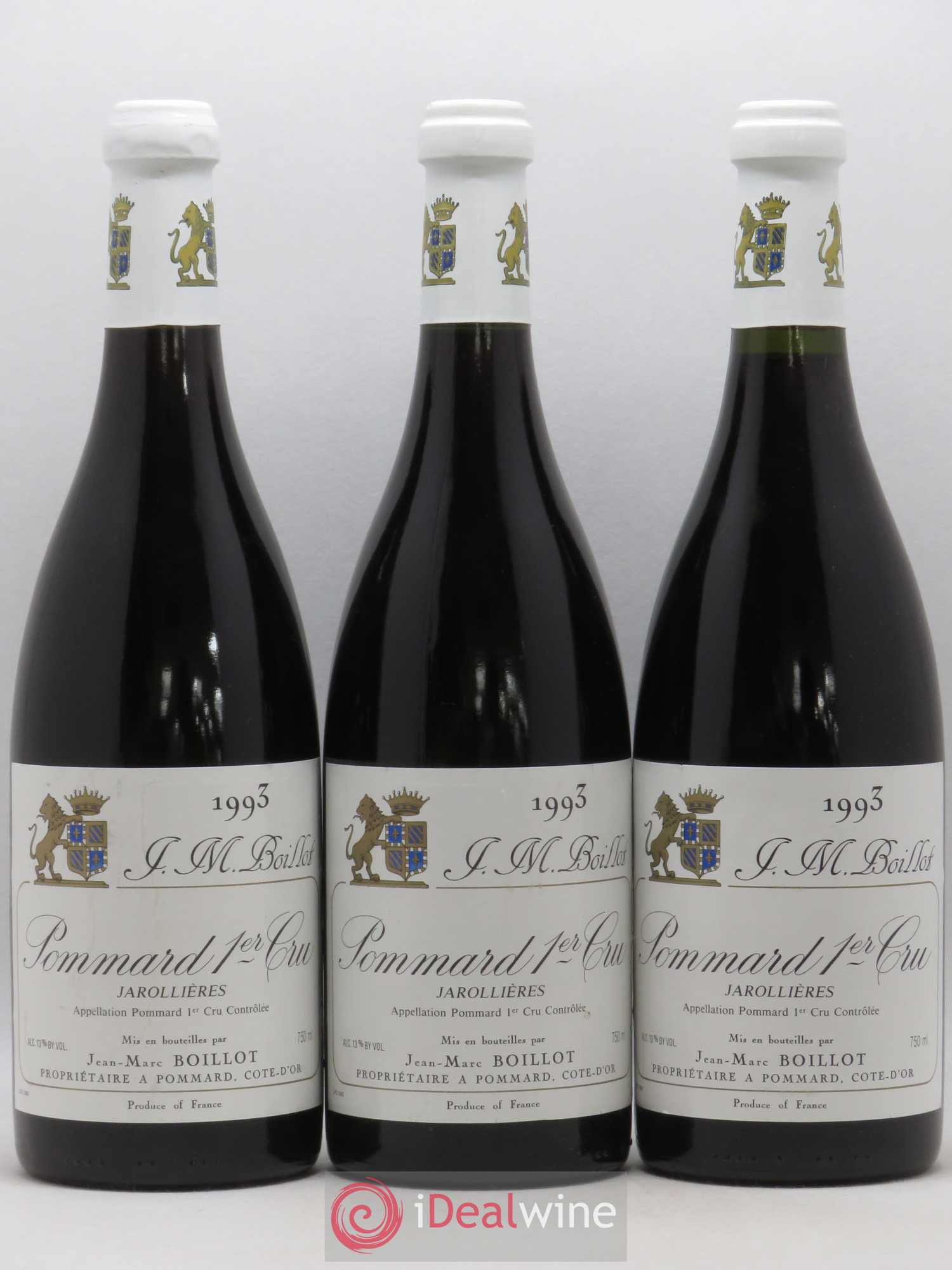 Pommard 1er Cru Jarollières Jean-Marc Boillot 1993 - Lot de 3 bouteilles - 0