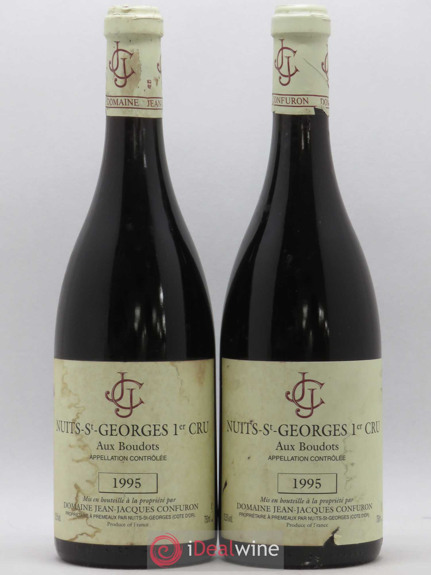 Nuits-Saint-Georges 1er Cru Aux Boudots Jean-Jacques Confuron 1995 - Lot de 2 bouteilles - 0