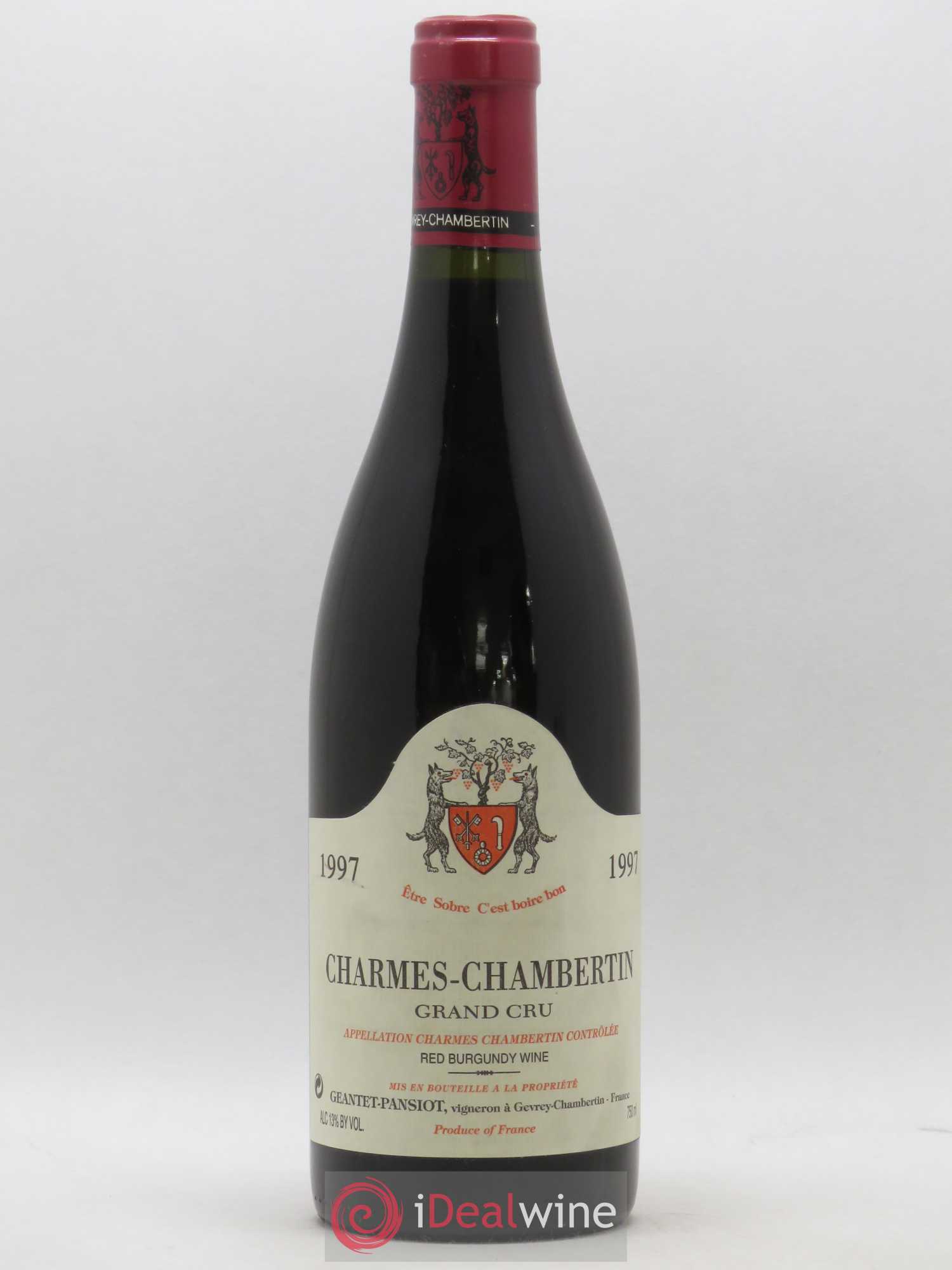 Charmes-Chambertin Grand Cru Geantet-Pansiot 1997 - Lot de 1 bouteille - 0