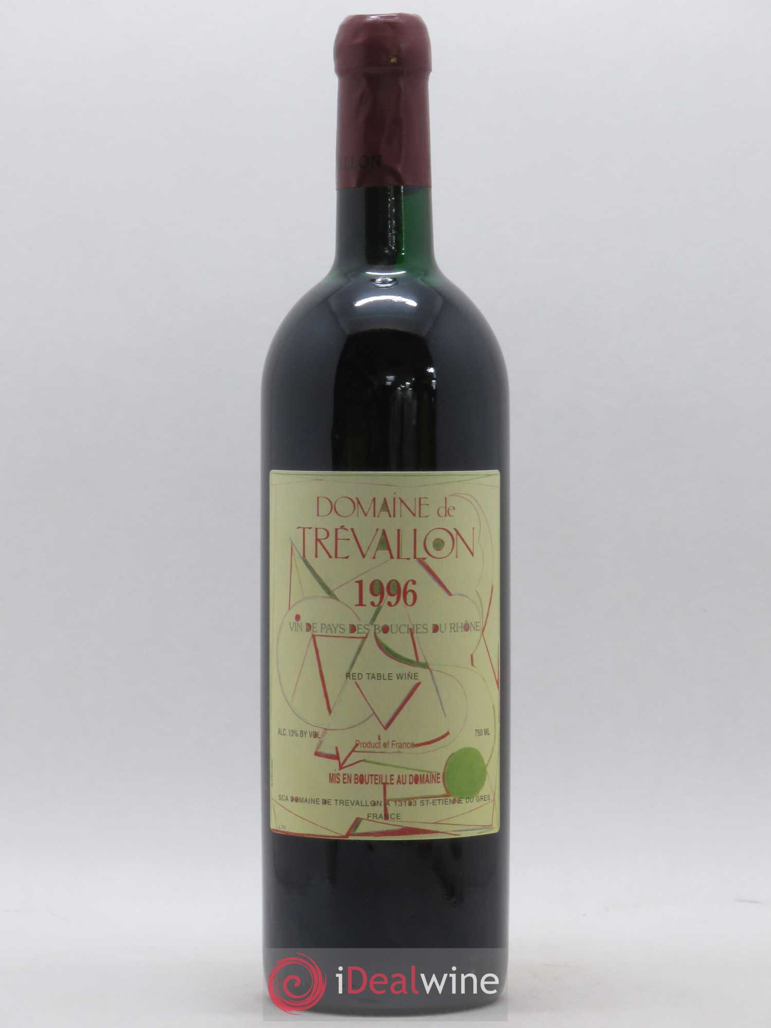 VDP Bouches du Rhône Trévallon (Domaine de) Eloi Dürrbach 1996 - Lot de 1 bouteille - 0