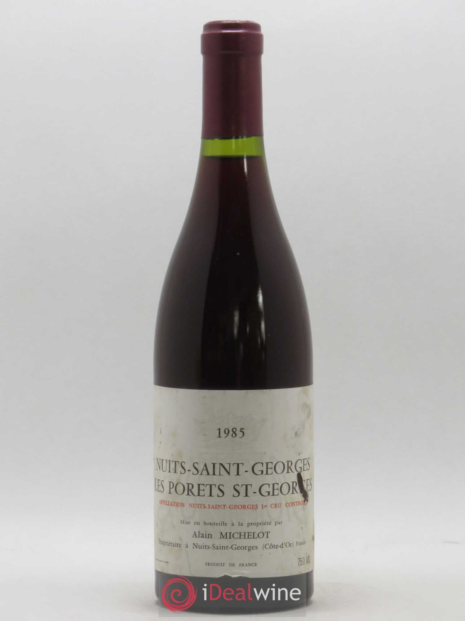 Nuits-Saint-Georges 1er Cru Les Porets Saint Georges Alain Michelot 1985 - Posten von 1 Flasche - 0