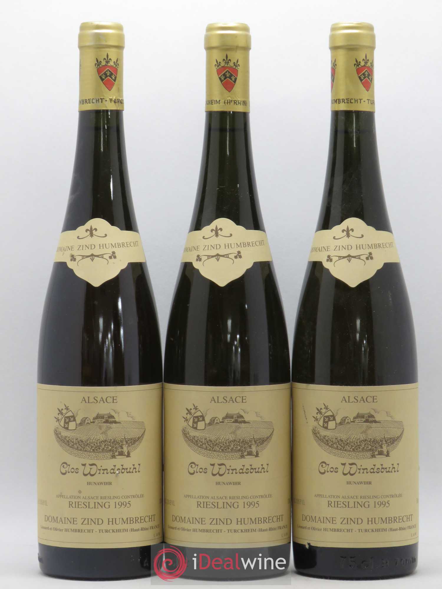 Alsace Riesling Clos Windsbuhl Zind-Humbrecht (Domaine) 1995 - Lot de 3 bouteilles - 0