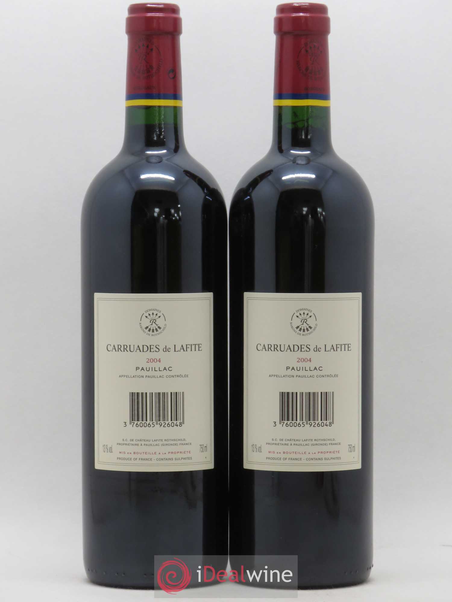 Carruades de Lafite Rothschild Second Vin 2004 - Lot de 2 bouteilles - 1