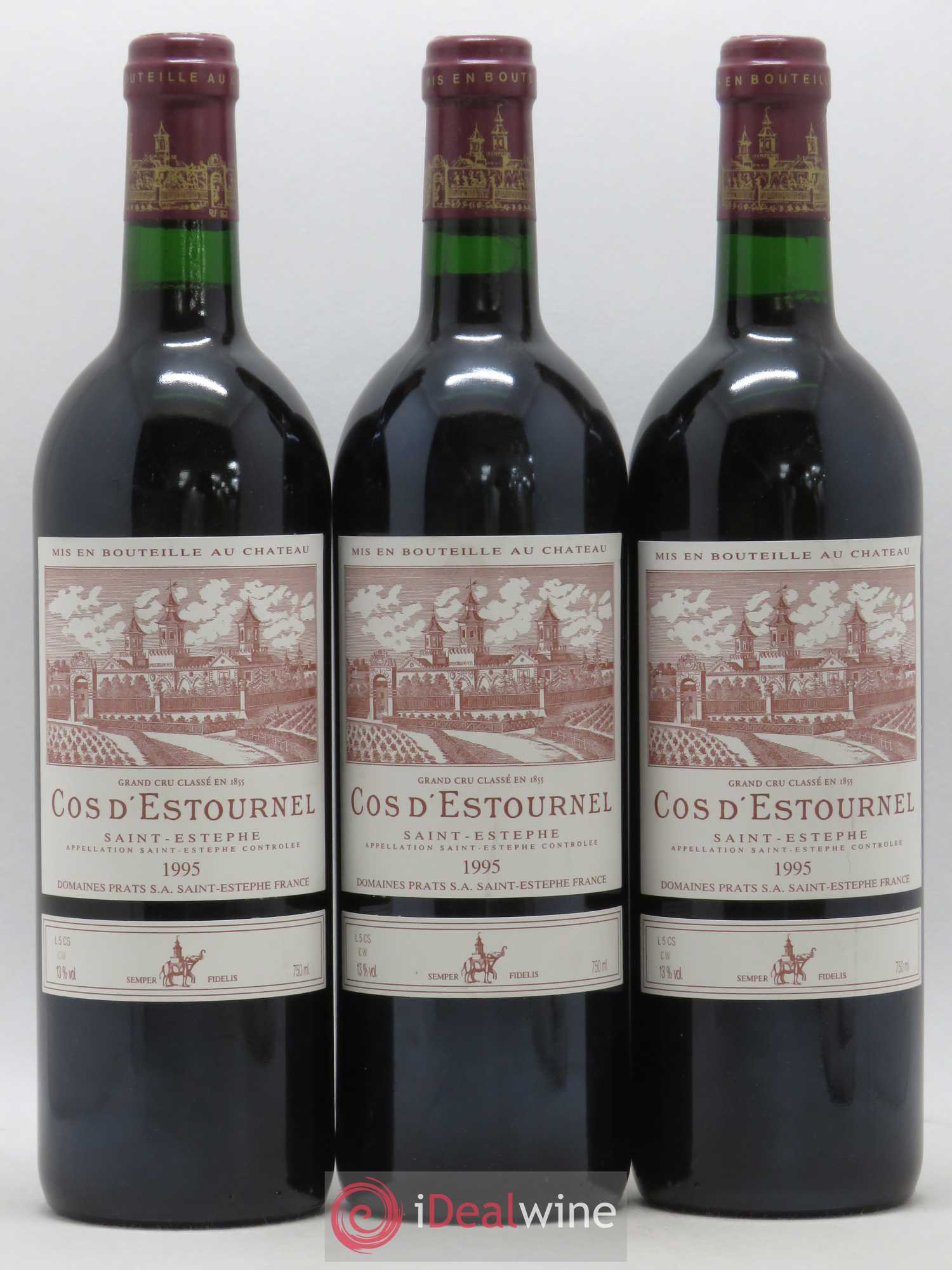 Cos d'Estournel 2ème Grand Cru Classé 1995 - Lot de 3 bouteilles - 0