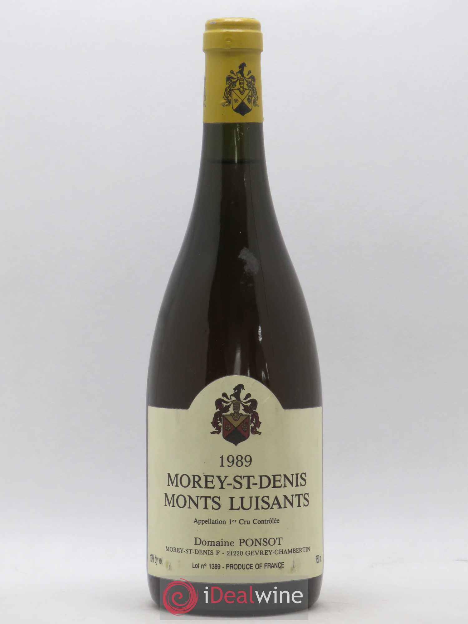 Morey-Saint-Denis 1er Cru Monts Luisants Domaine Ponsot 1989 - Posten von 1 Flasche - 0