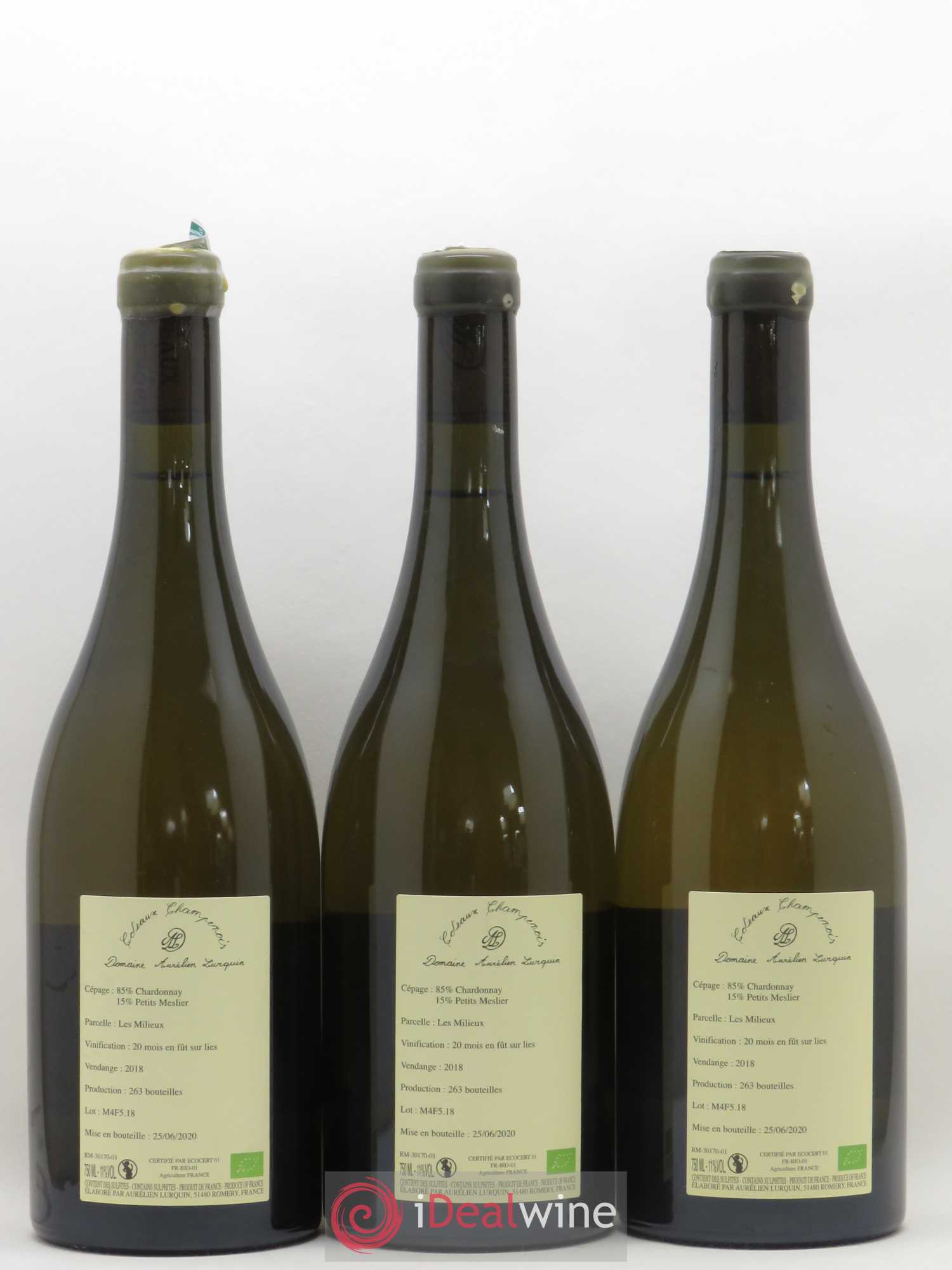 Coteaux Champenois Les Milieux Blanc de Blanc Aurélien Lurquin 2018 - Posten von 3 Flaschen - 1