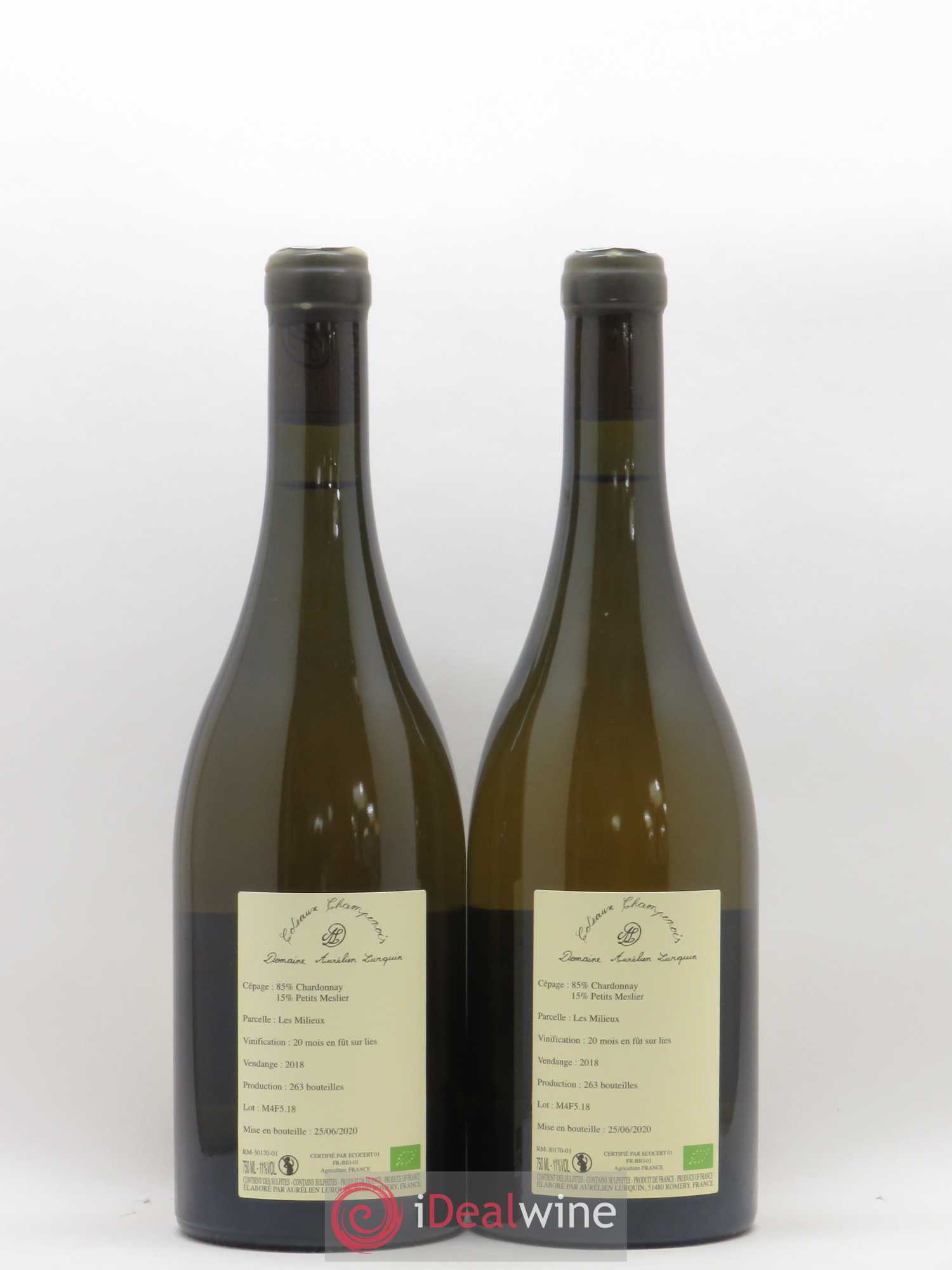 Coteaux Champenois Les Milieux Blanc de Blanc Aurélien Lurquin 2018 - Posten von 2 Flaschen - 1