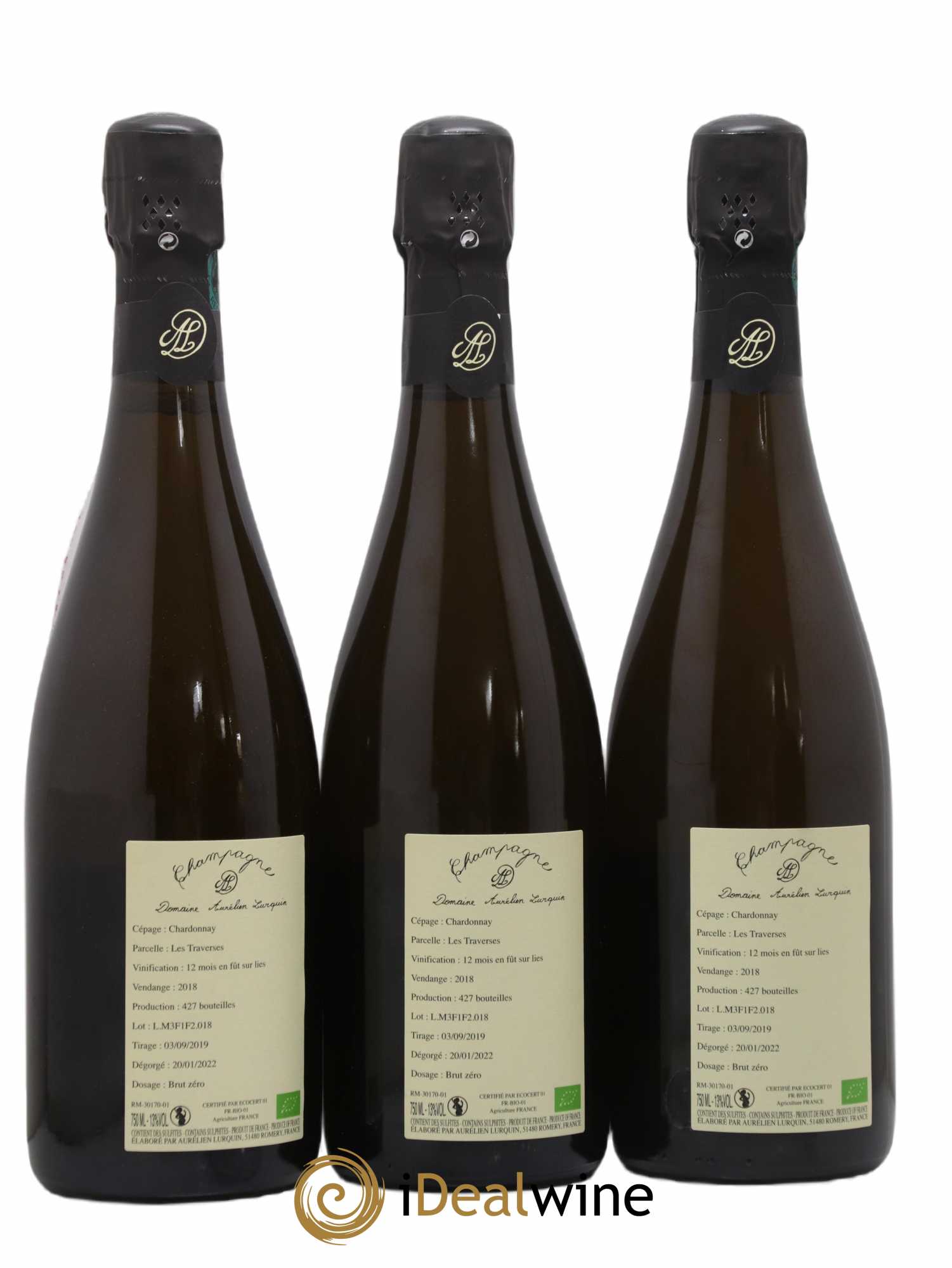 Chardonnay Aurélien Lurquin 2018 - Lot of 3 bottles - 1