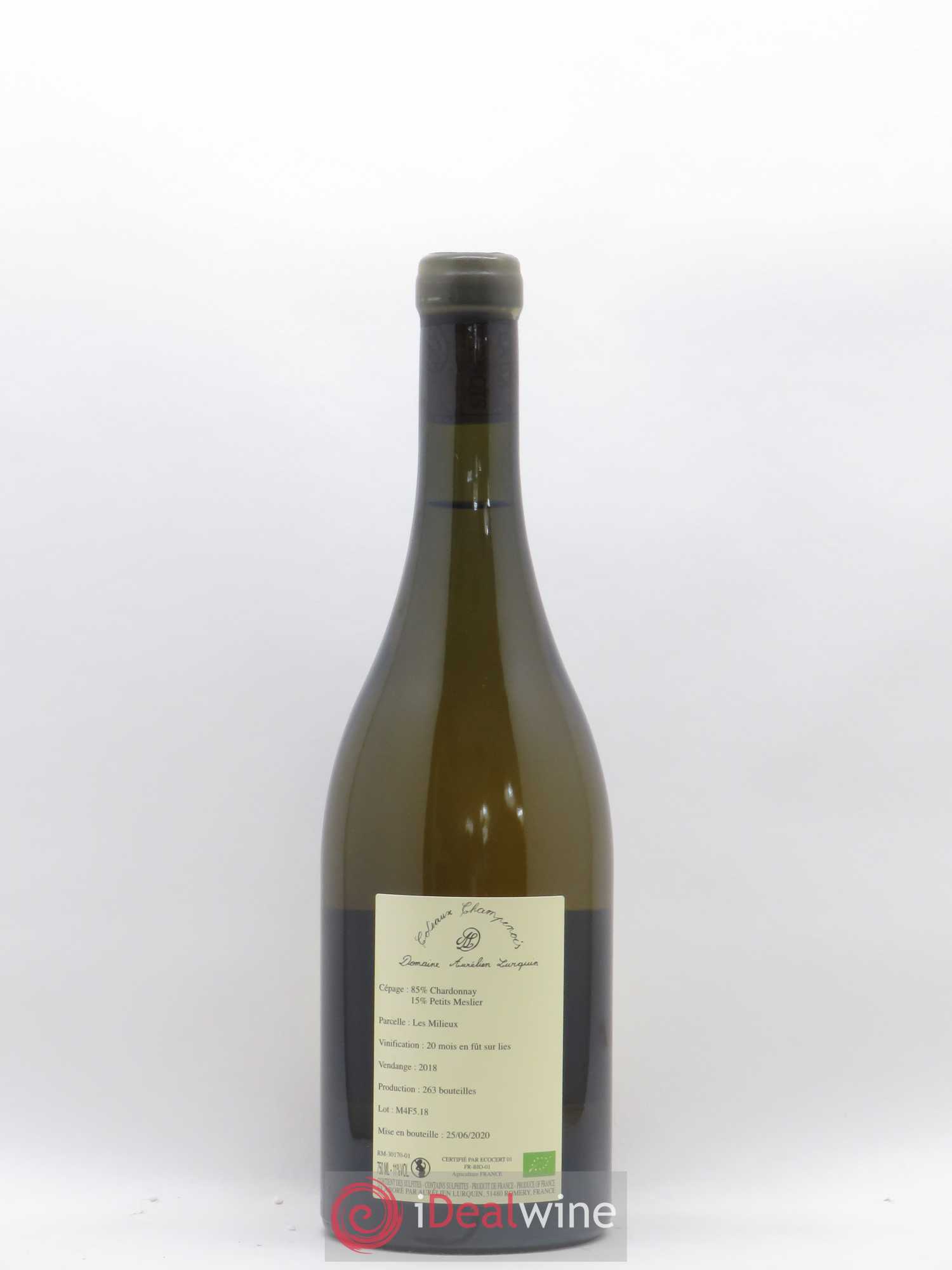 Coteaux Champenois Les Milieux Blanc de Blanc Aurélien Lurquin 2018 - Posten von 1 Flasche - 1