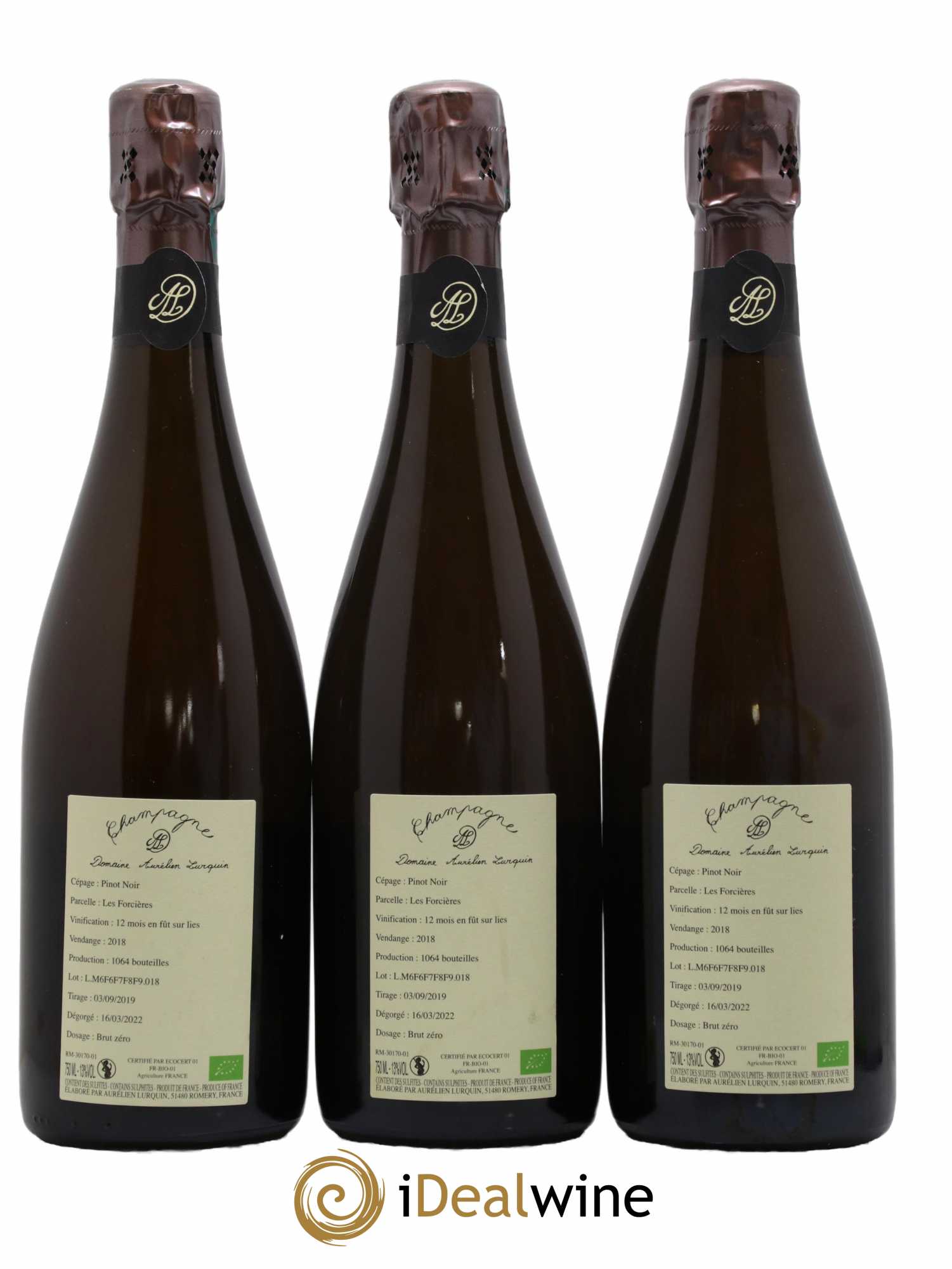 Pinot Noir Les Forcières Aurélien Lurquin 2018 - Lot de 3 bouteilles - 1