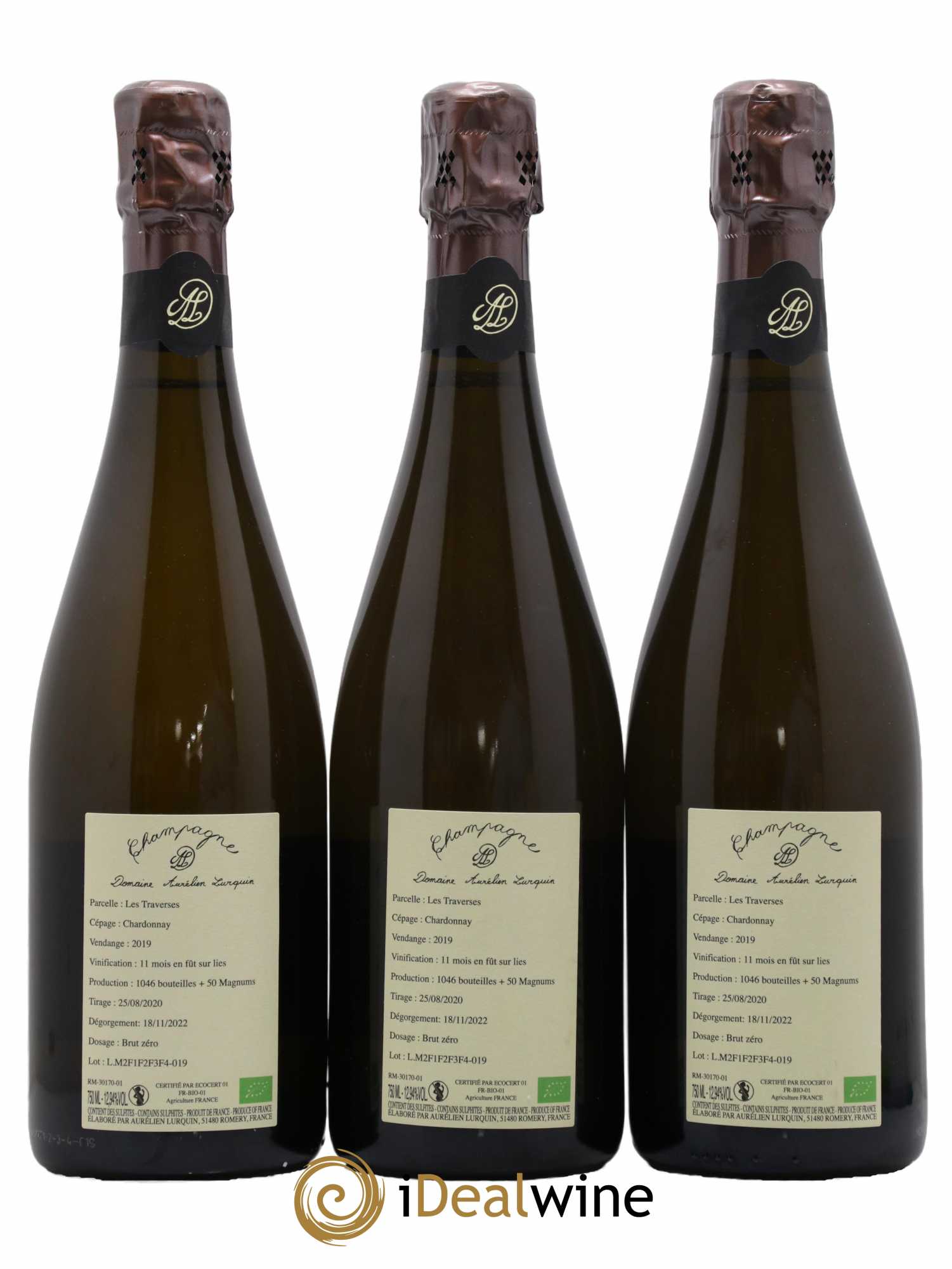 Chardonnay Aurélien Lurquin Les Traverses 2019 - Lot of 3 bottles - 1