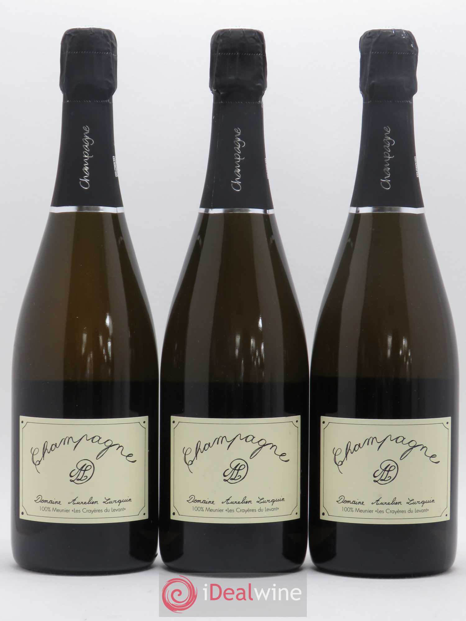 Meunier Les Crayères du Levant Aurélien Lurquin 2015 - Lot de 3 bouteilles - 0