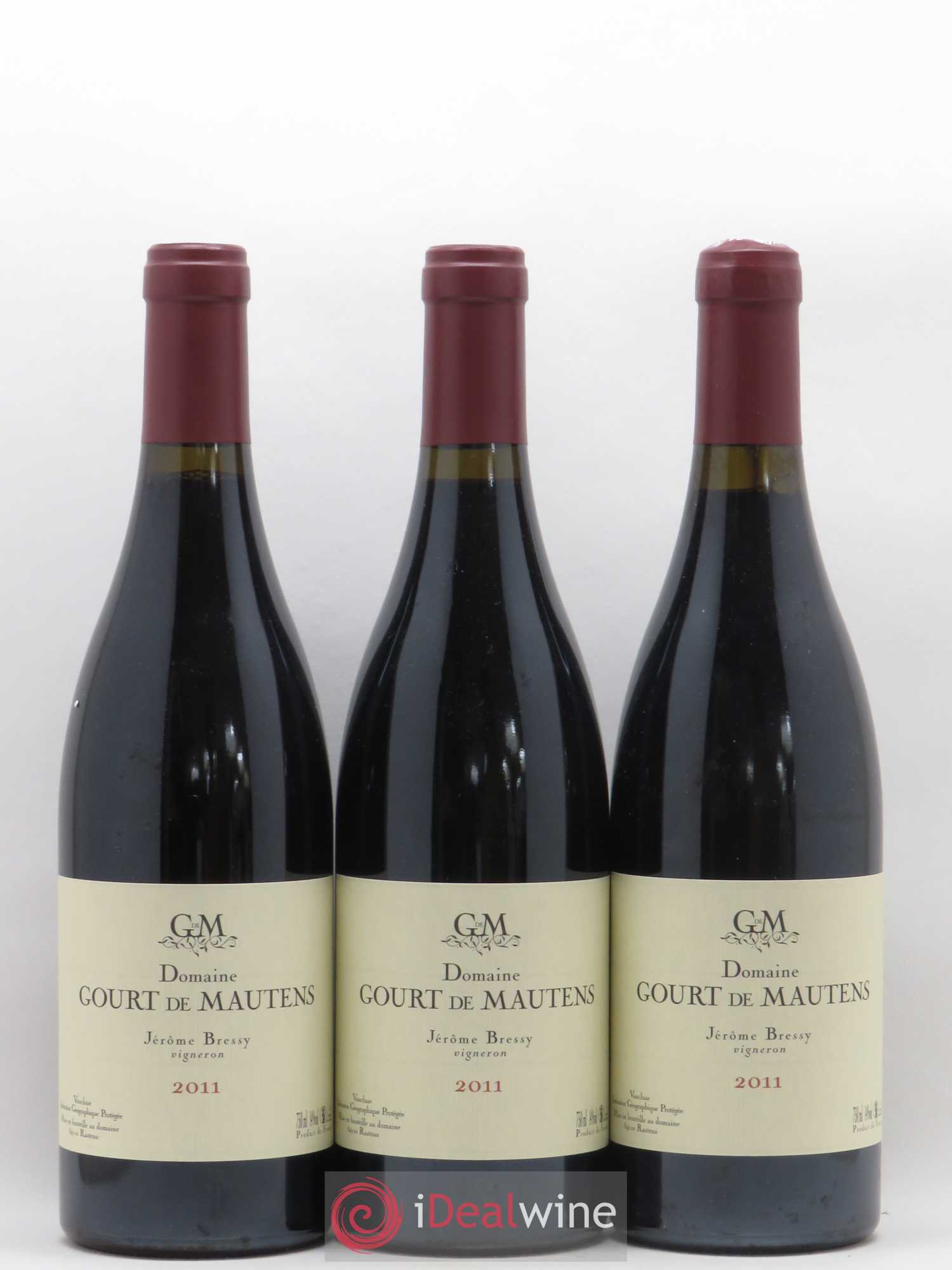 Vaucluse (Vin de Pays de Vaucluse) Domaine Gourt de Mautens - Jérôme Bressy 2011 - Lot de 3 bouteilles - 0