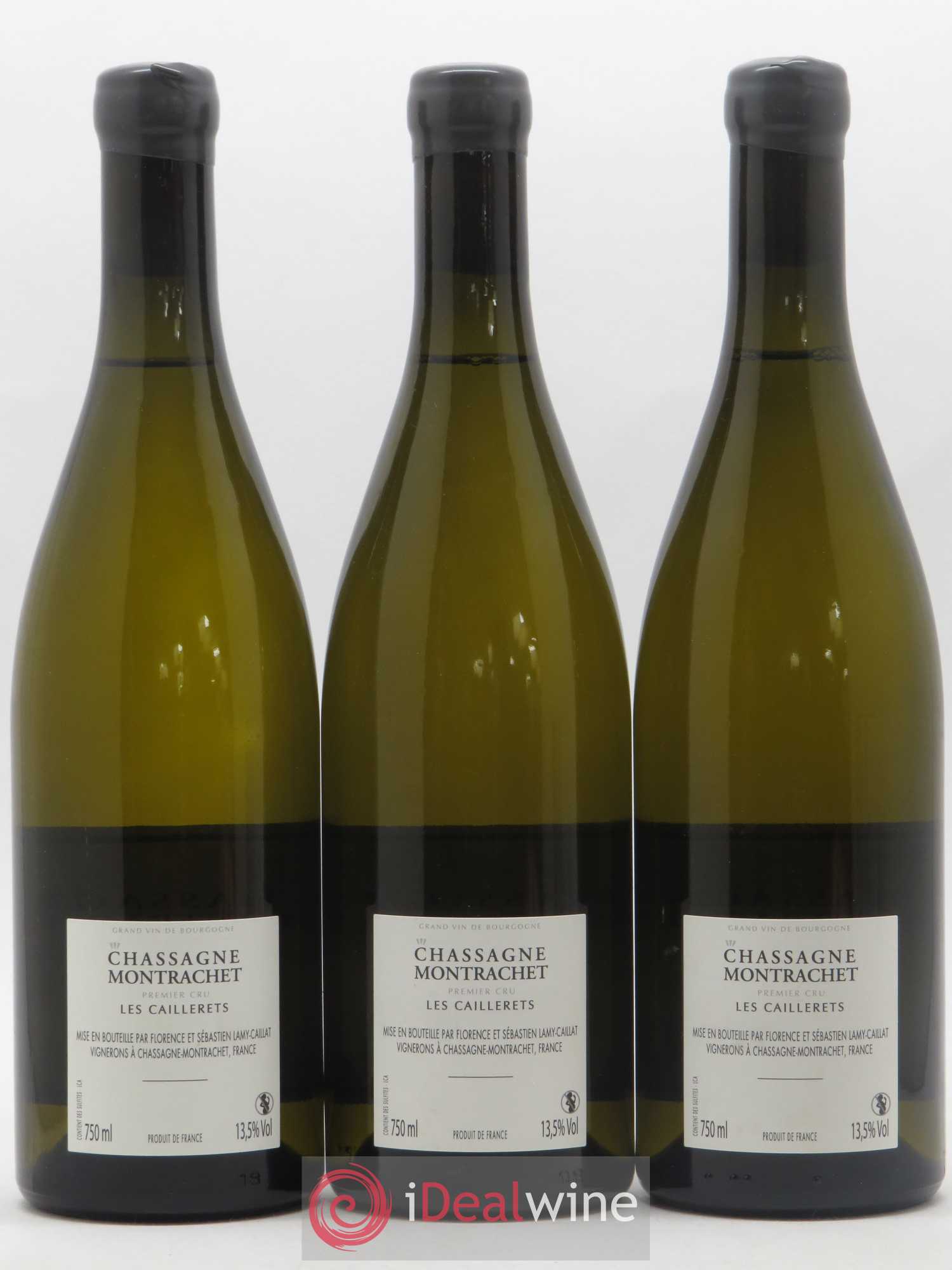 Chassagne-Montrachet 1er Cru Les Caillerets Lamy-Caillat (Domaine) 2017 - Lot de 3 bouteilles - 1