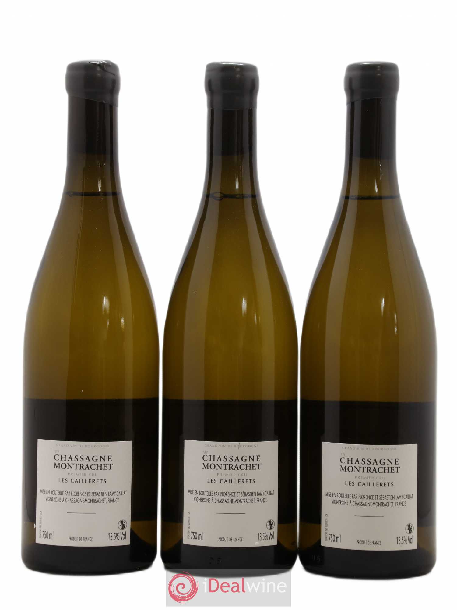 Chassagne-Montrachet 1er Cru Les Caillerets Lamy Caillat 2017 - Lot of 3 bottles - 1