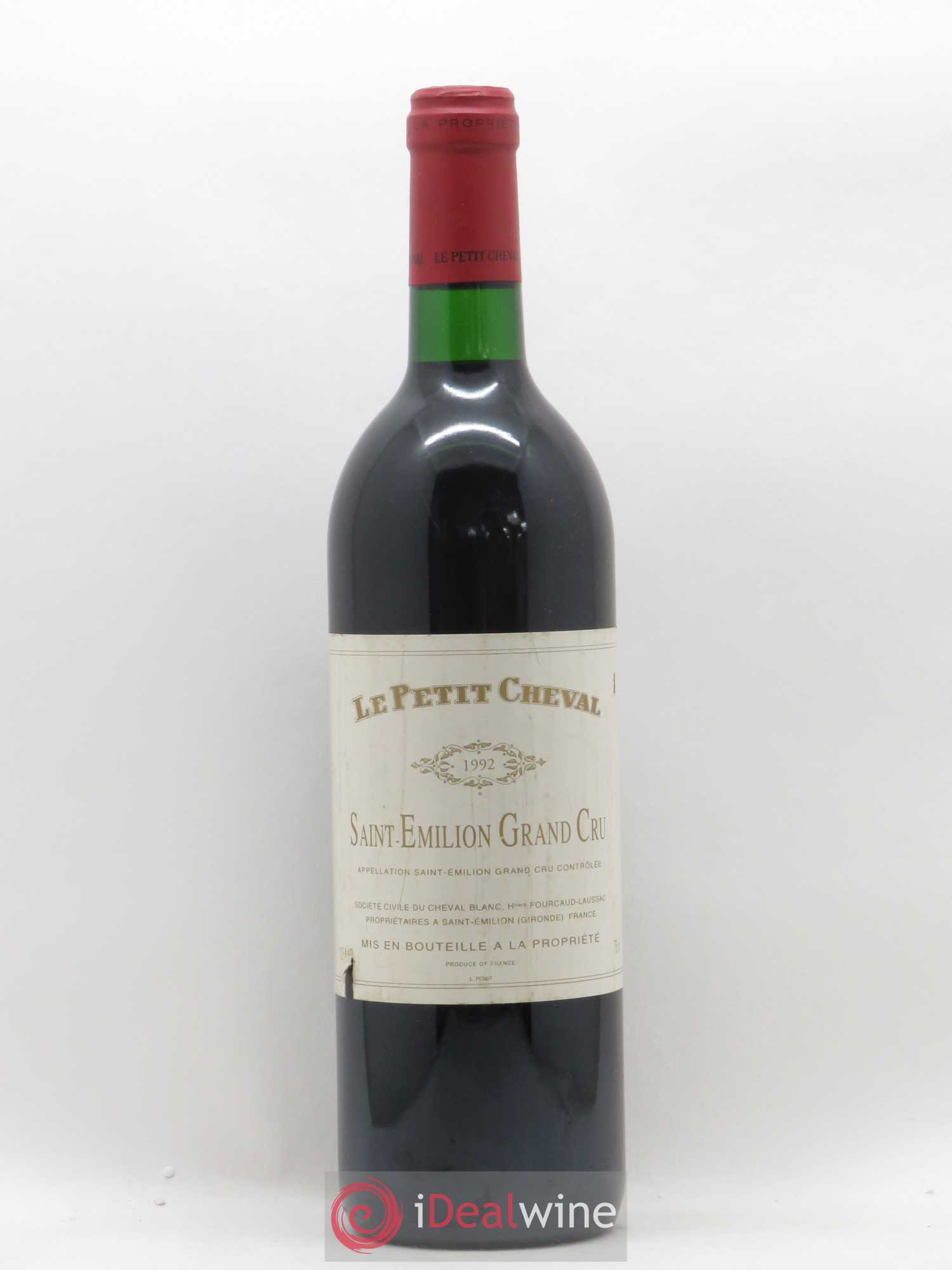 Le Petit Cheval Second Vin 1992 - Lot de 1 bouteille - 0