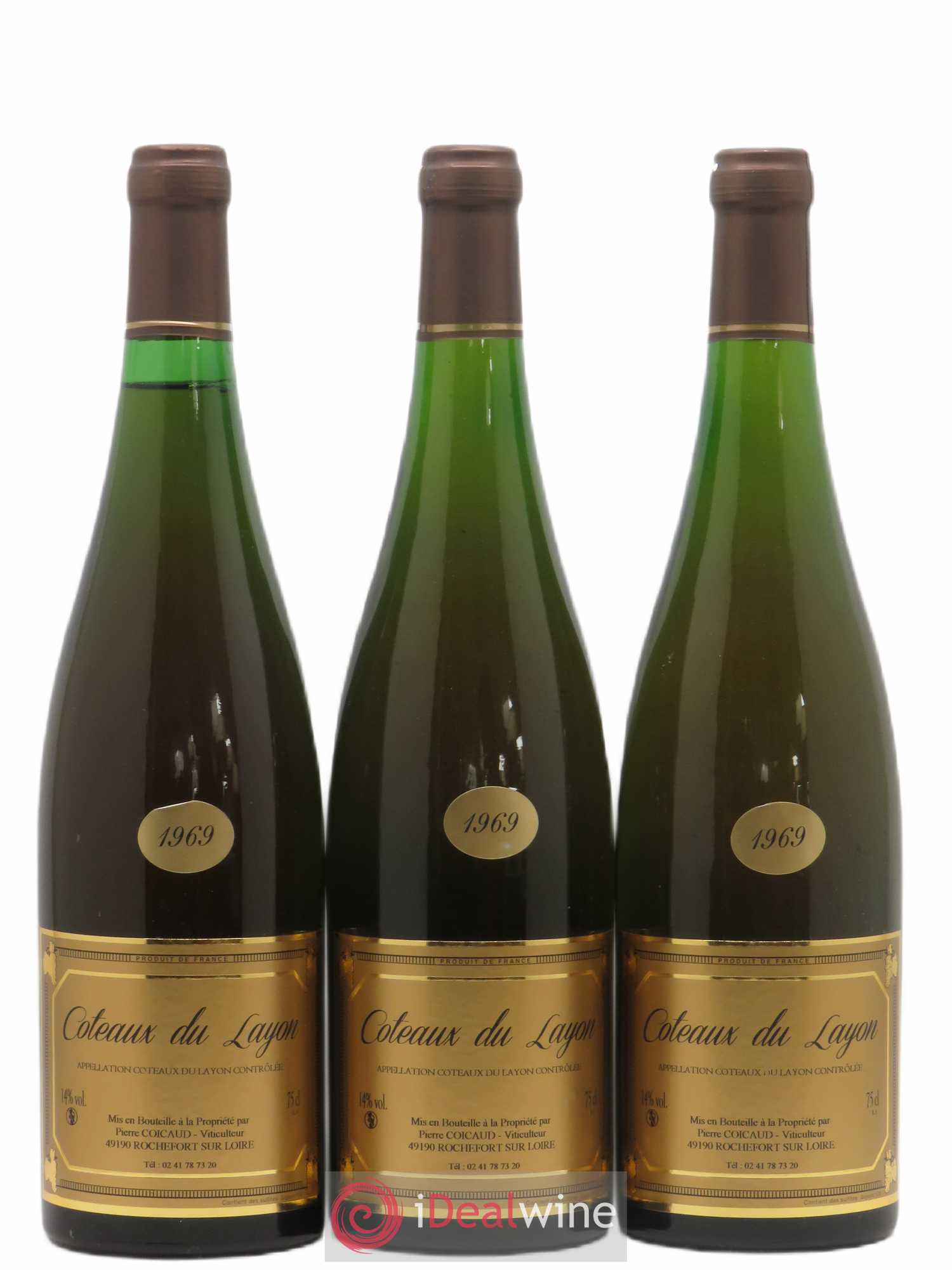 Coteaux du Layon Pierre Coicaud (sans prix de réserve) 1969 - Lotto di 3 bottiglie - 0