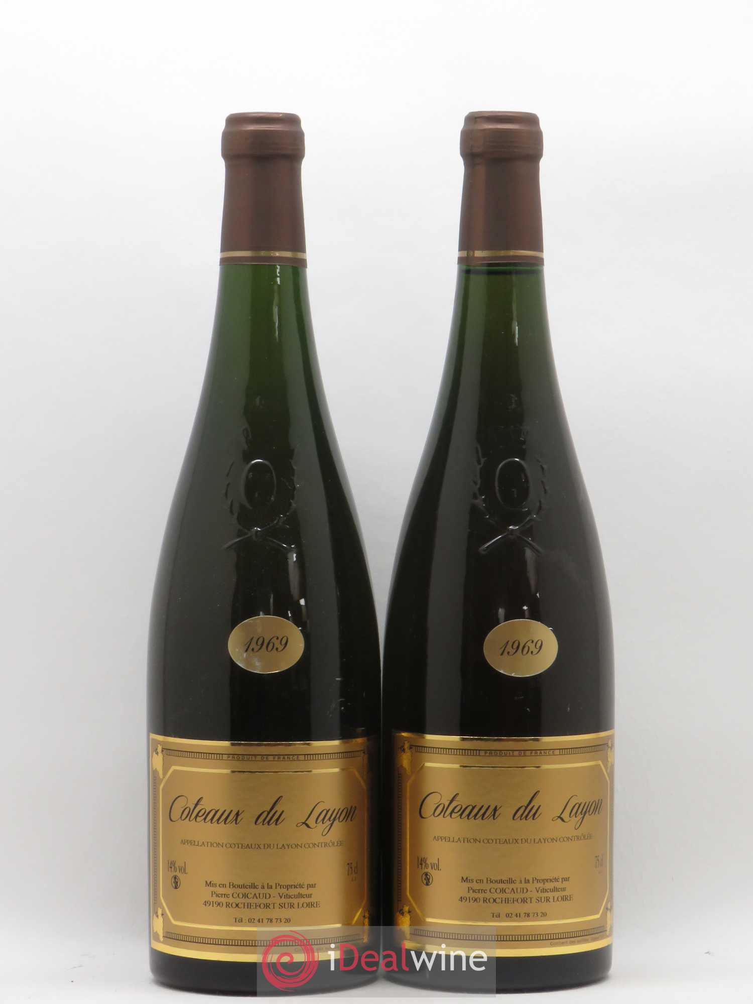 Coteaux du Layon Pierre Coicaud 1969 - Lotto di 2 bottiglie - 0