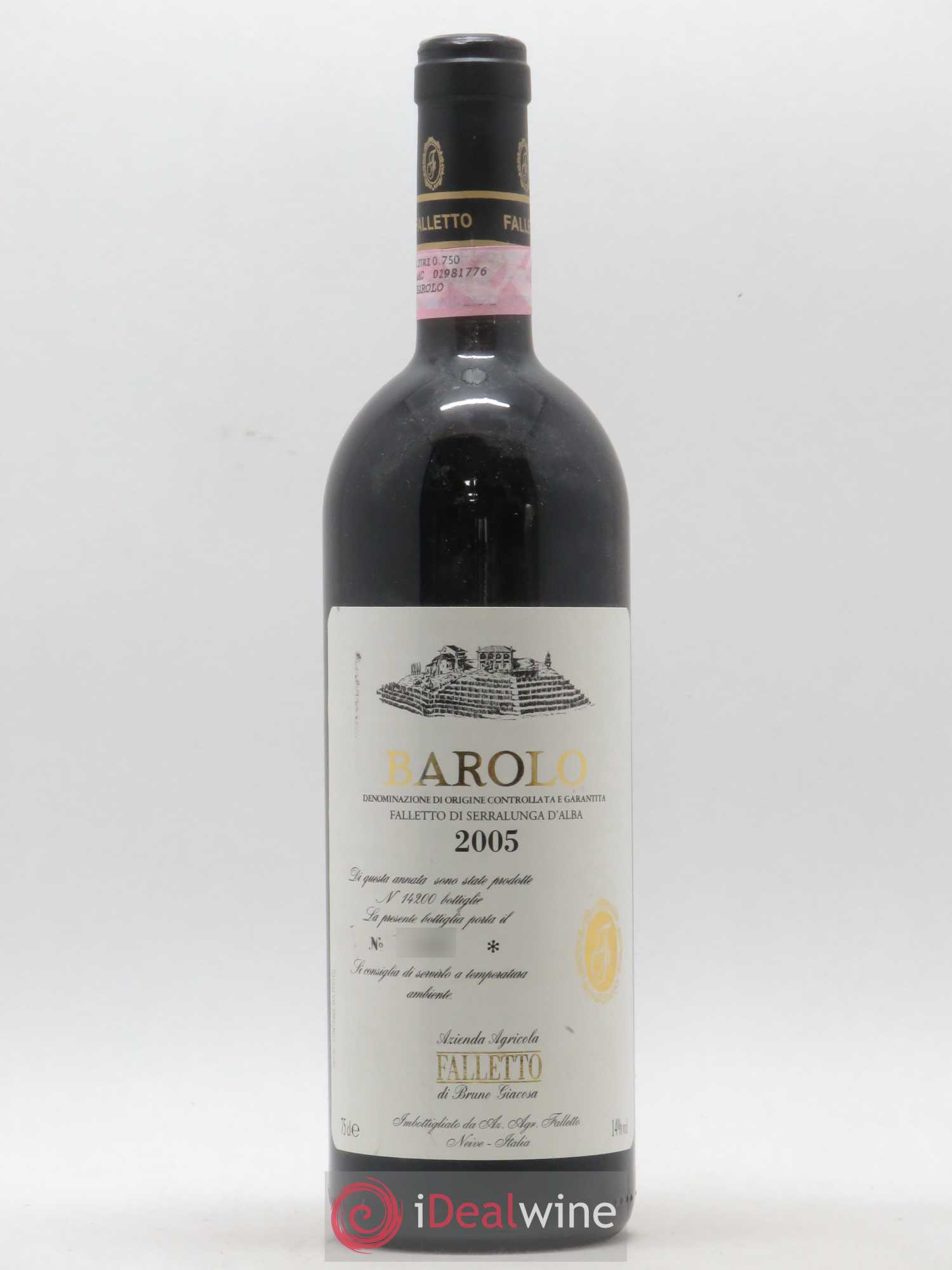 Barolo DOCG Falletto di Serralunga d'Alba Falletto - Bruno Giacosa 2005 - Lot de 1 bouteille - 0
