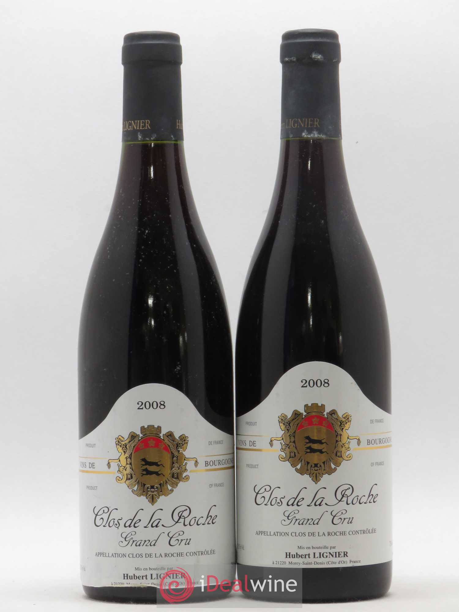 Clos de la Roche Grand Cru Hubert Lignier (Domaine) 2008 - Lot de 2 bouteilles - 0