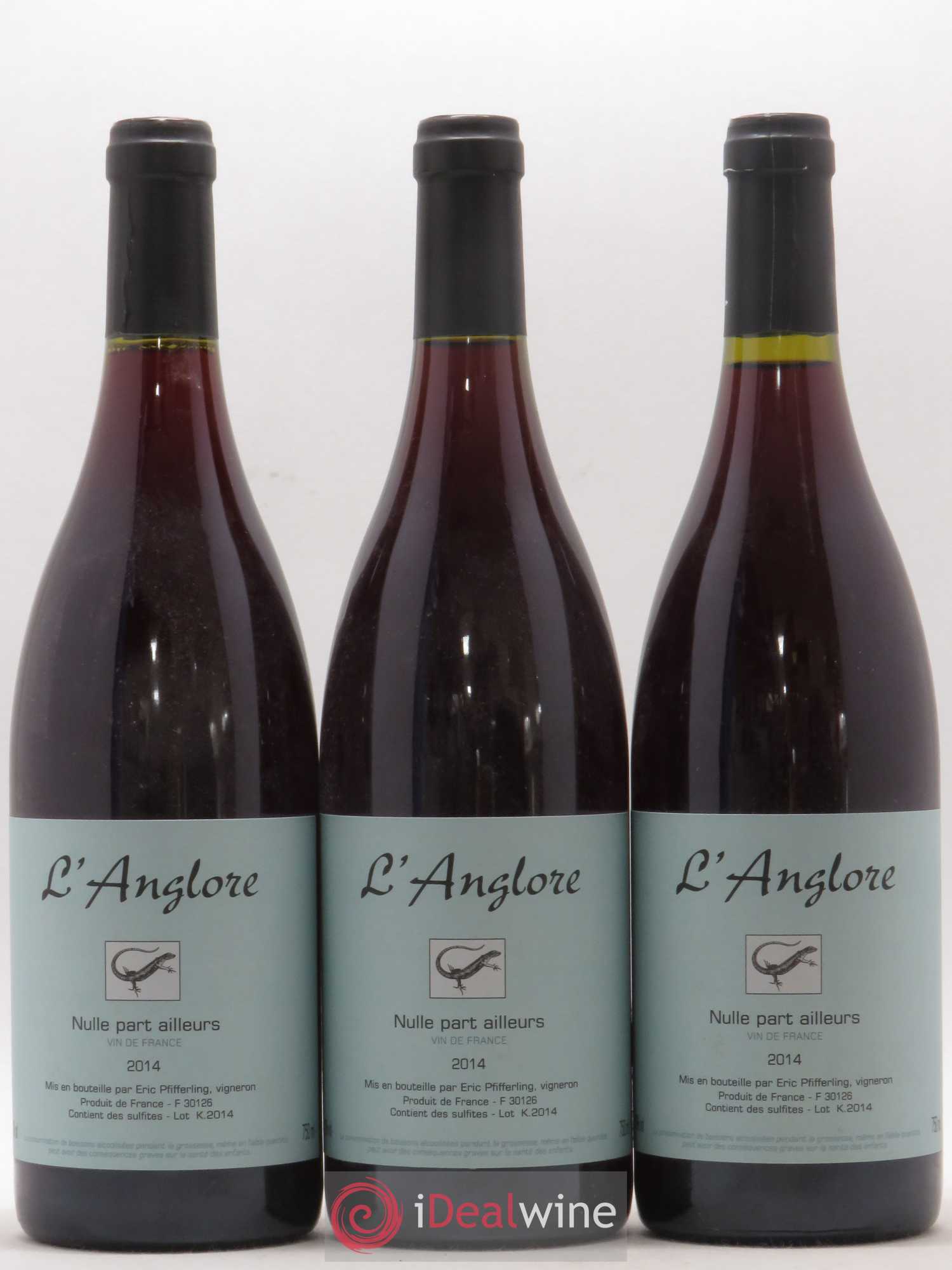 Vin de France Nulle part ailleurs L'Anglore 2014 - Lot de 3 bouteilles - 0