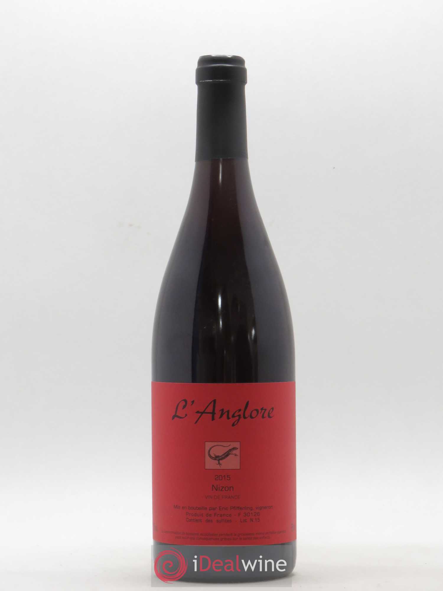 Vin de France Nizon L'Anglore 2015 - Lot de 1 bouteille - 0