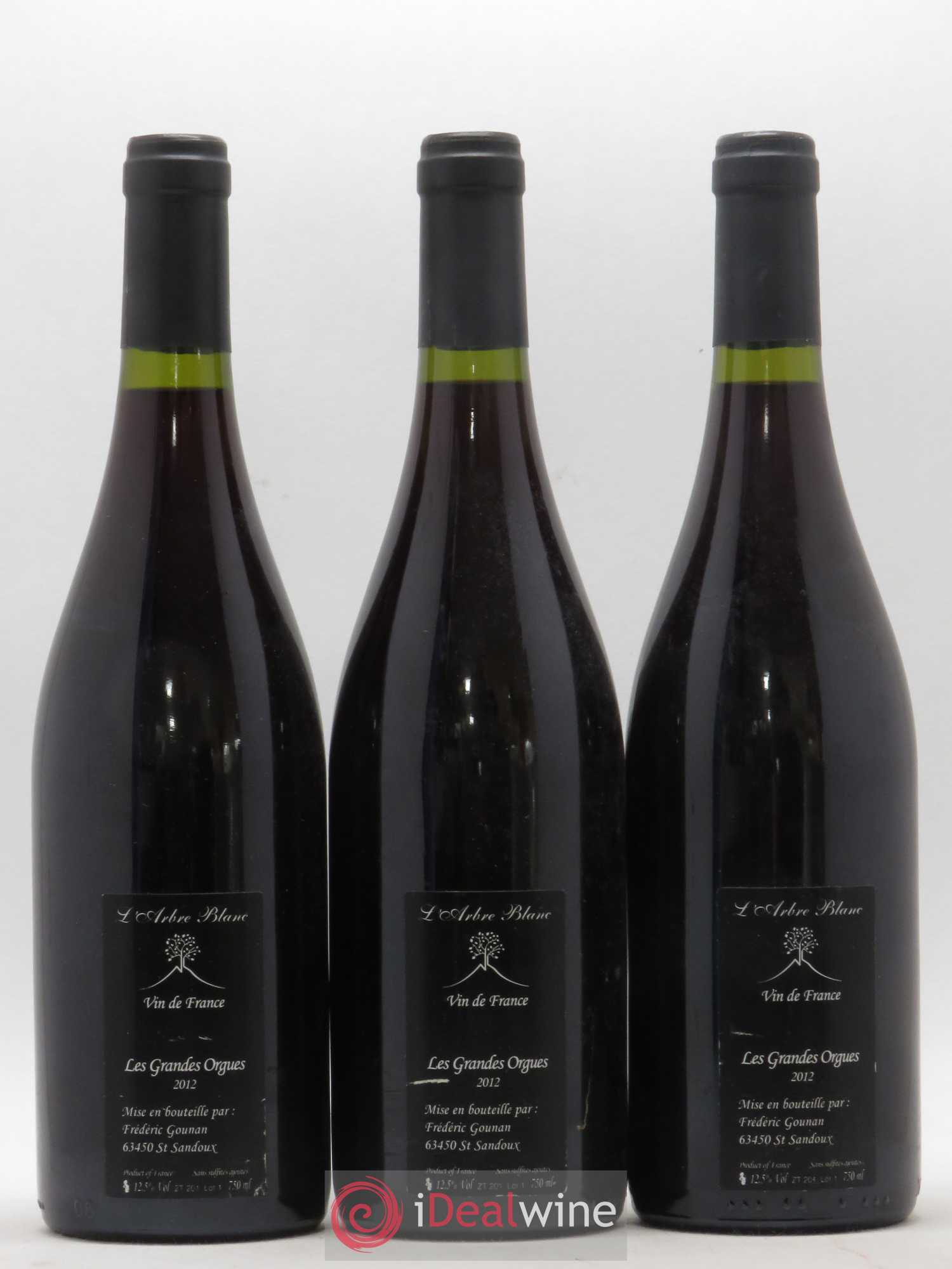 Vin de France Les Grandes Orgues Vignoble de l'Arbre Blanc 2012 - Lotto di 3 bottiglie - 1