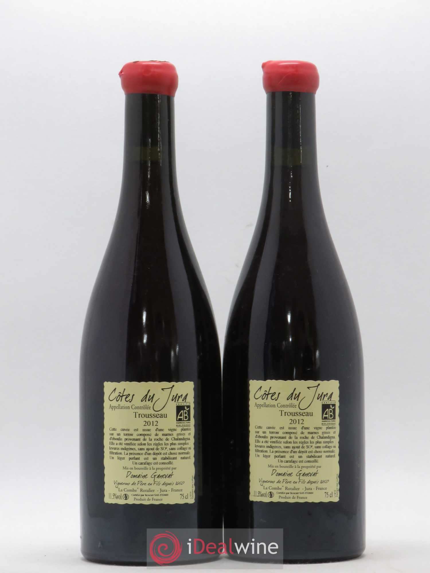 Côtes du Jura Plein Sud Jean-François Ganevat (Domaine) 2012 - Lot de 2 bouteilles - 1