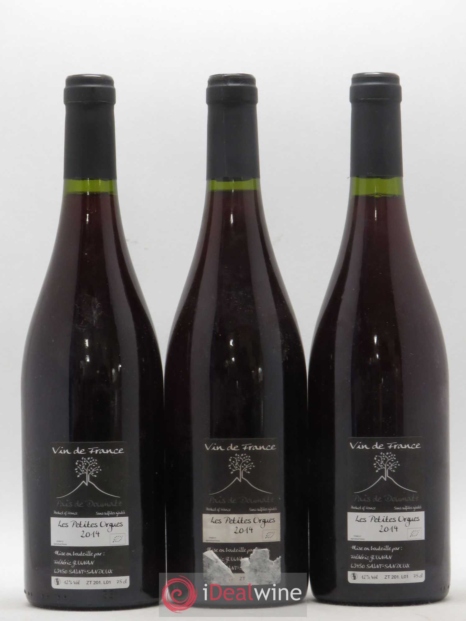 Vin de France Les Petites Orgues Vignoble de l'Arbre Blanc 2014 - Lot de 3 bouteilles - 1