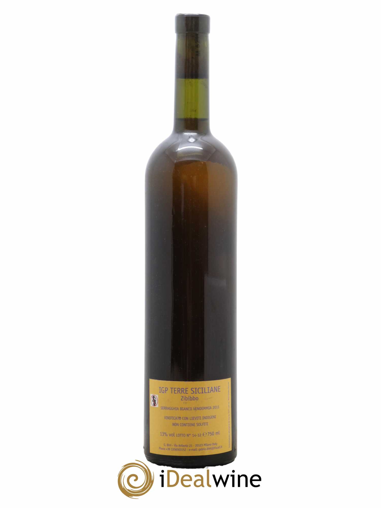 IGP Sicile Serragghia Bianco Zibibbo 2011 - Lot de 1 bouteille - 1