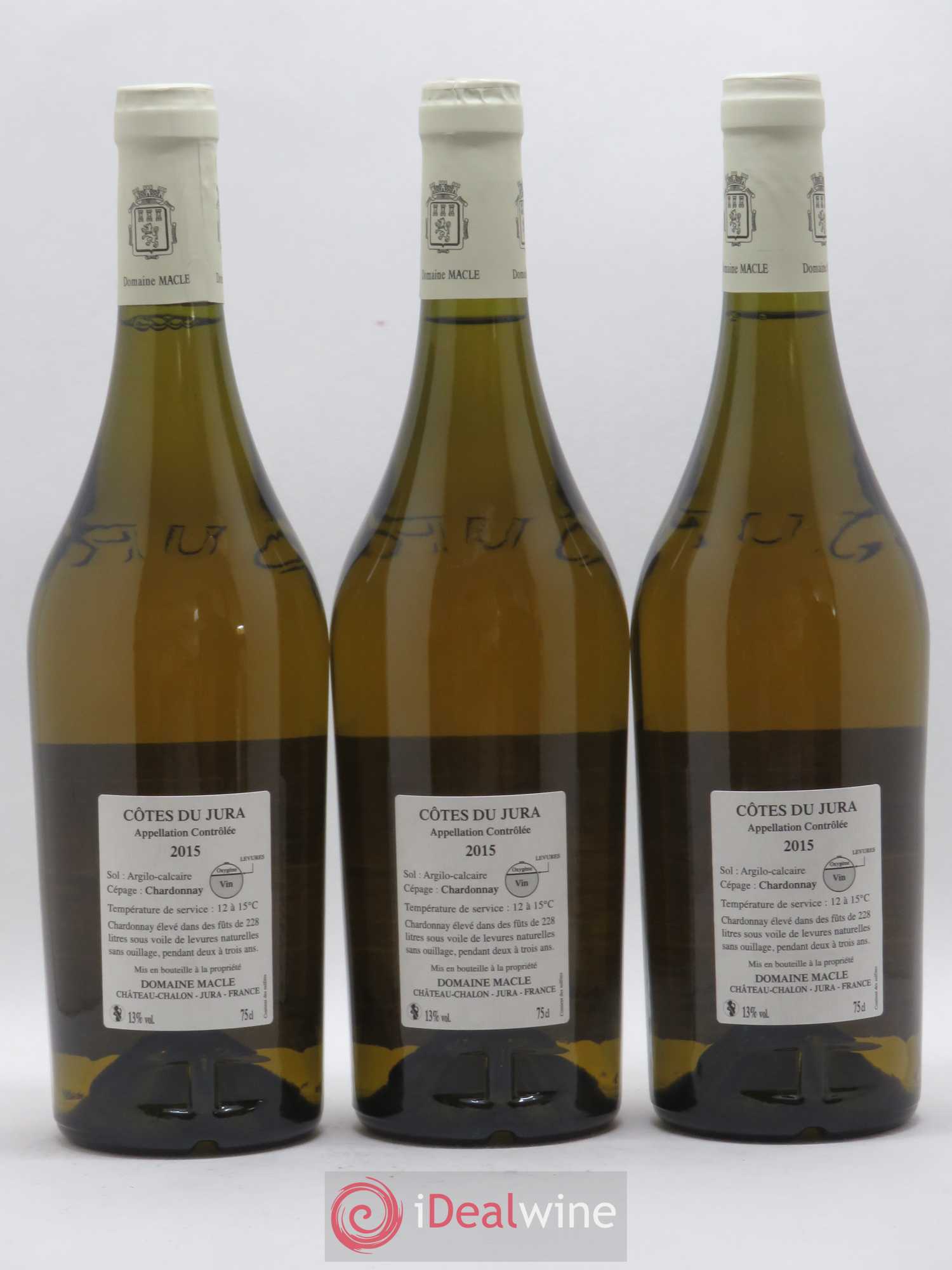 Côtes du Jura Chardonnay sous voile Jean Macle 2015 - Lot de 3 bouteilles - 1