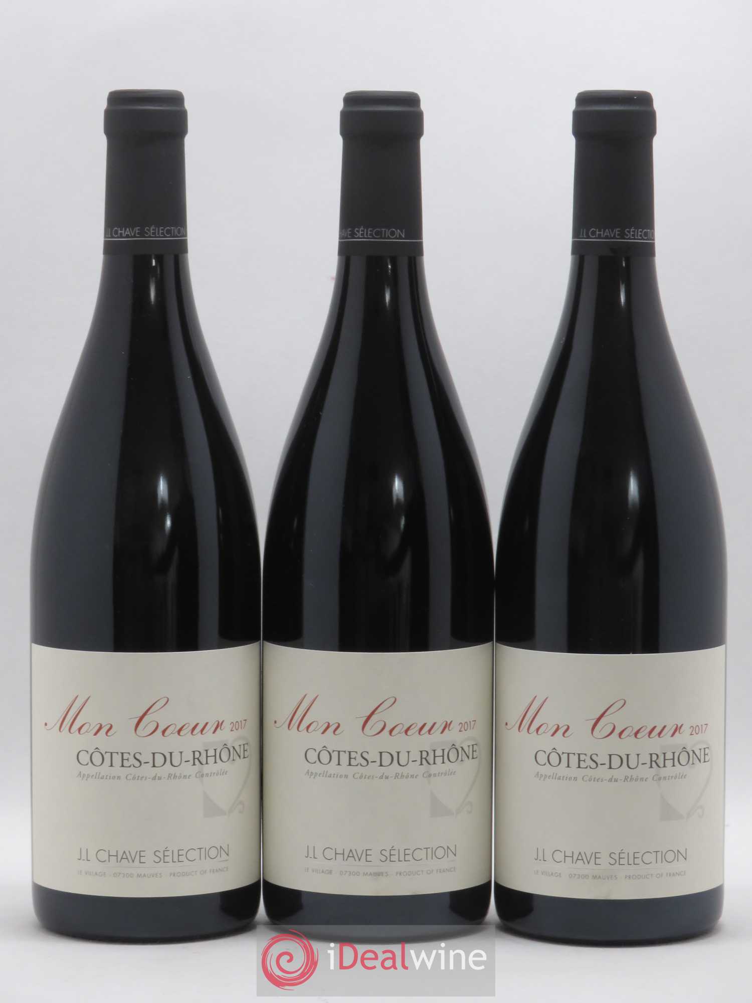 Côtes-du-Rhône Mon coeur J-L. Chave Sélection 2017 - Lot de 3 bouteilles - 0