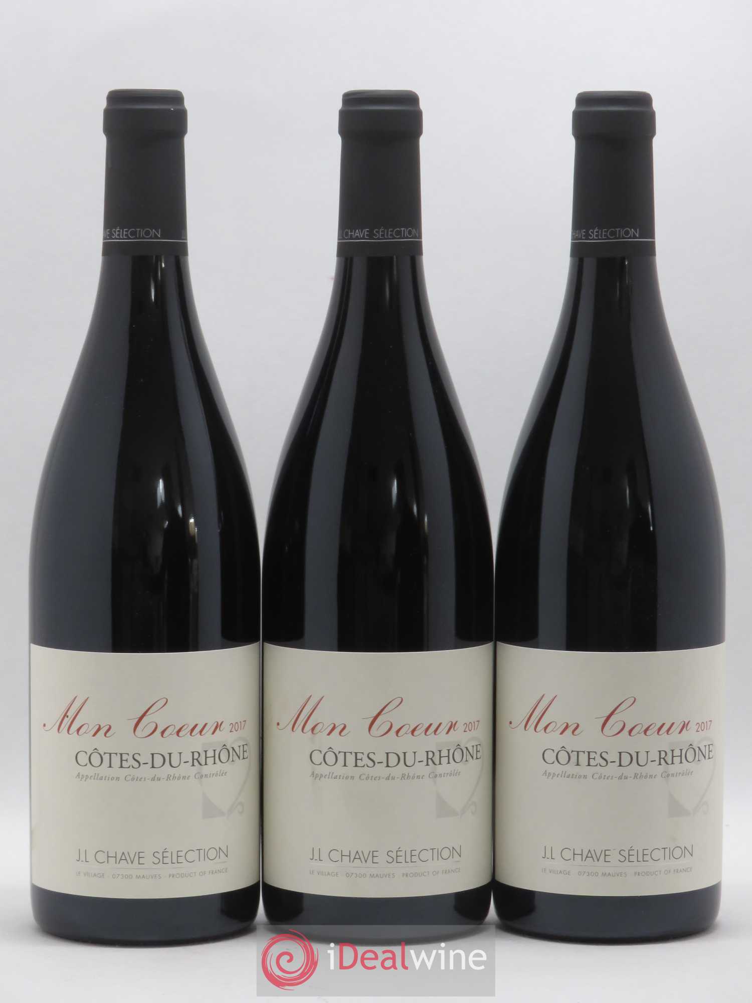 Côtes-du-Rhône Mon coeur J-L. Chave Sélection 2017 - Lot de 3 bouteilles - 0