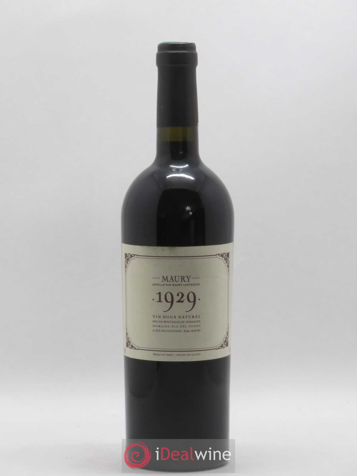 Maury Pla del Fount (Domaine) 1929 - Lot de 1 bouteille - 0